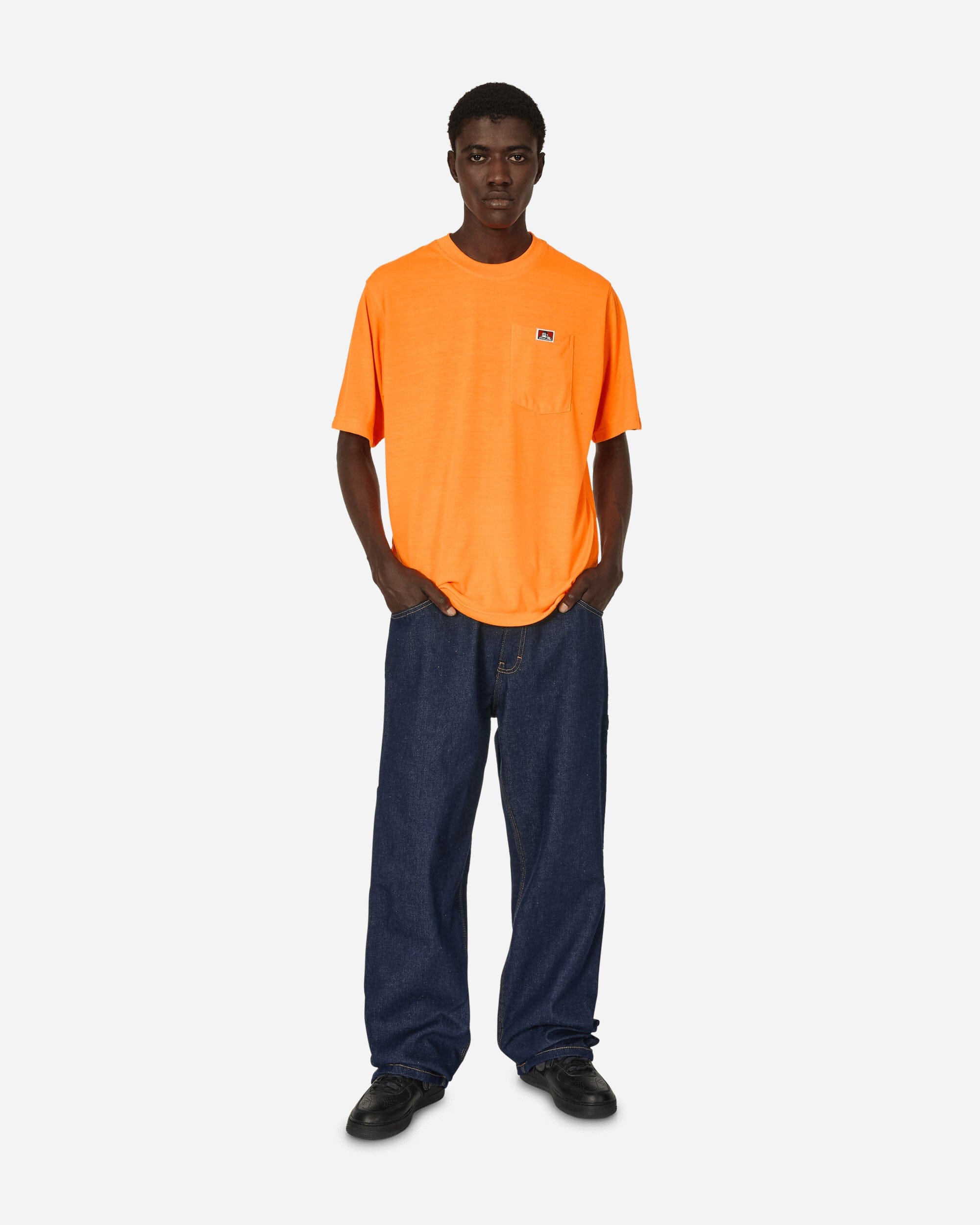 Ben Davis Heavy Duty Classic Label Pocket T - Shirt Orange
