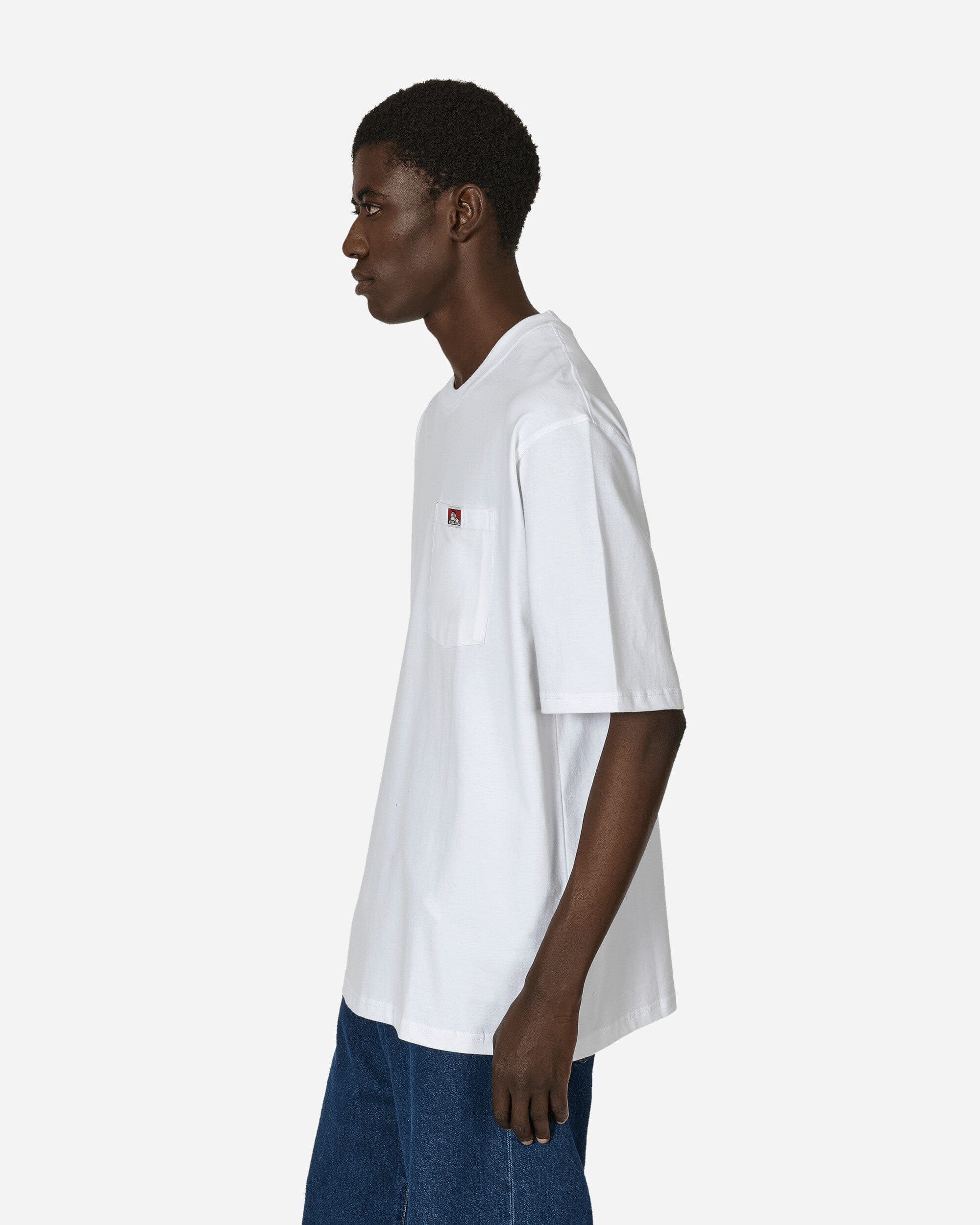 Ben Davis Heavy Duty Classic Label Pocket T - Shirt White