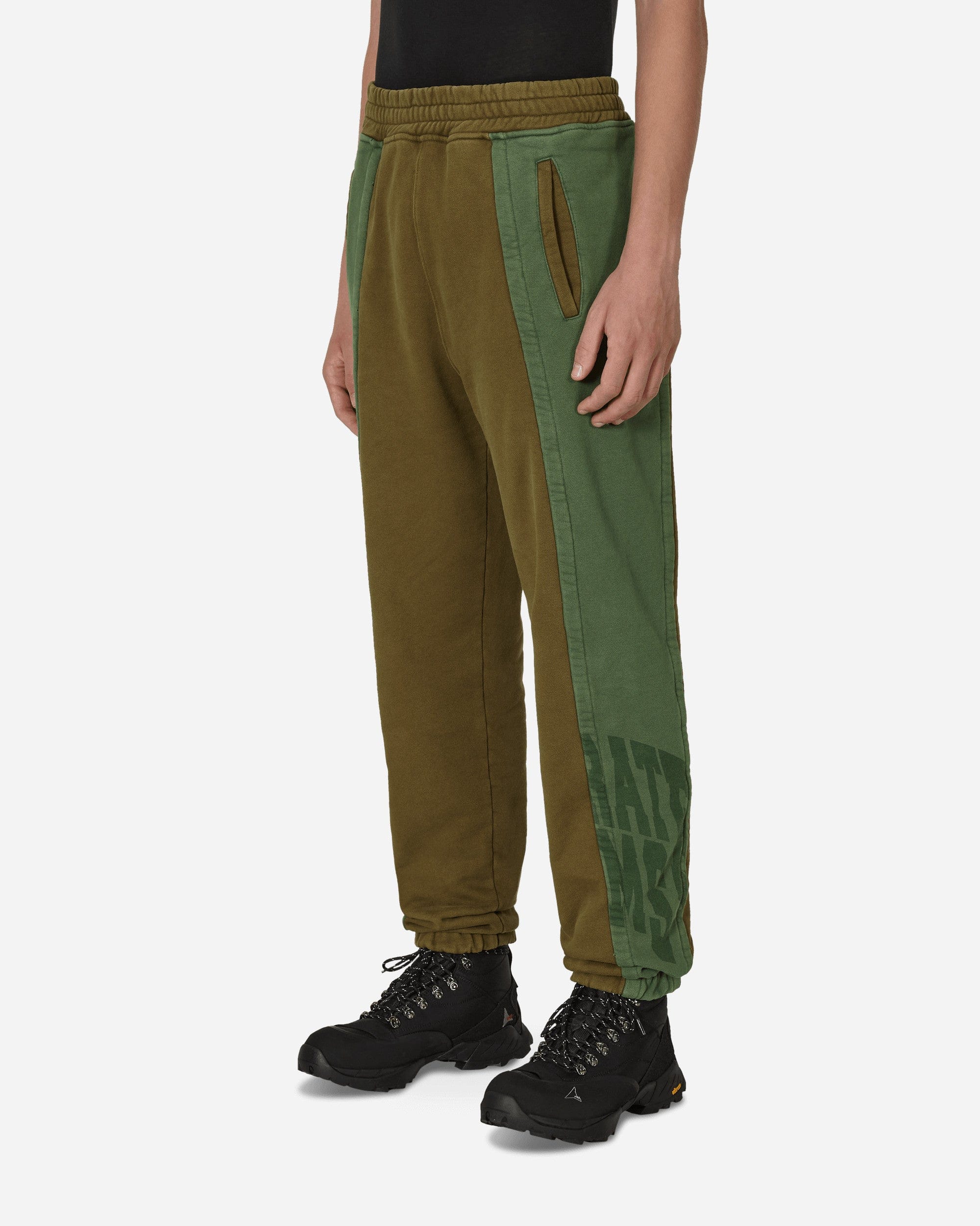 Slam Jam Panel Sweatpants Green / Brown