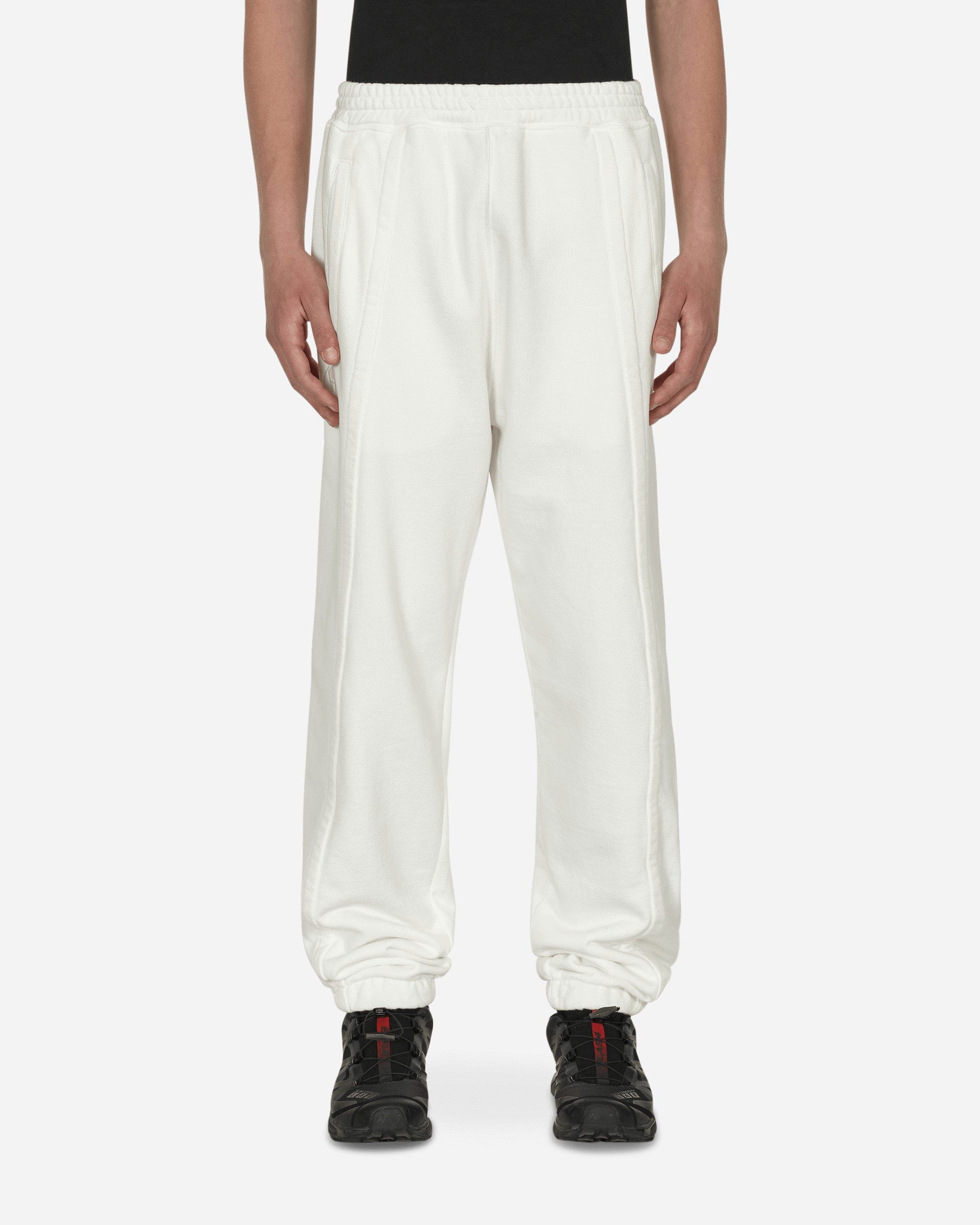 WHITE* Panel Basic Sweatpants White