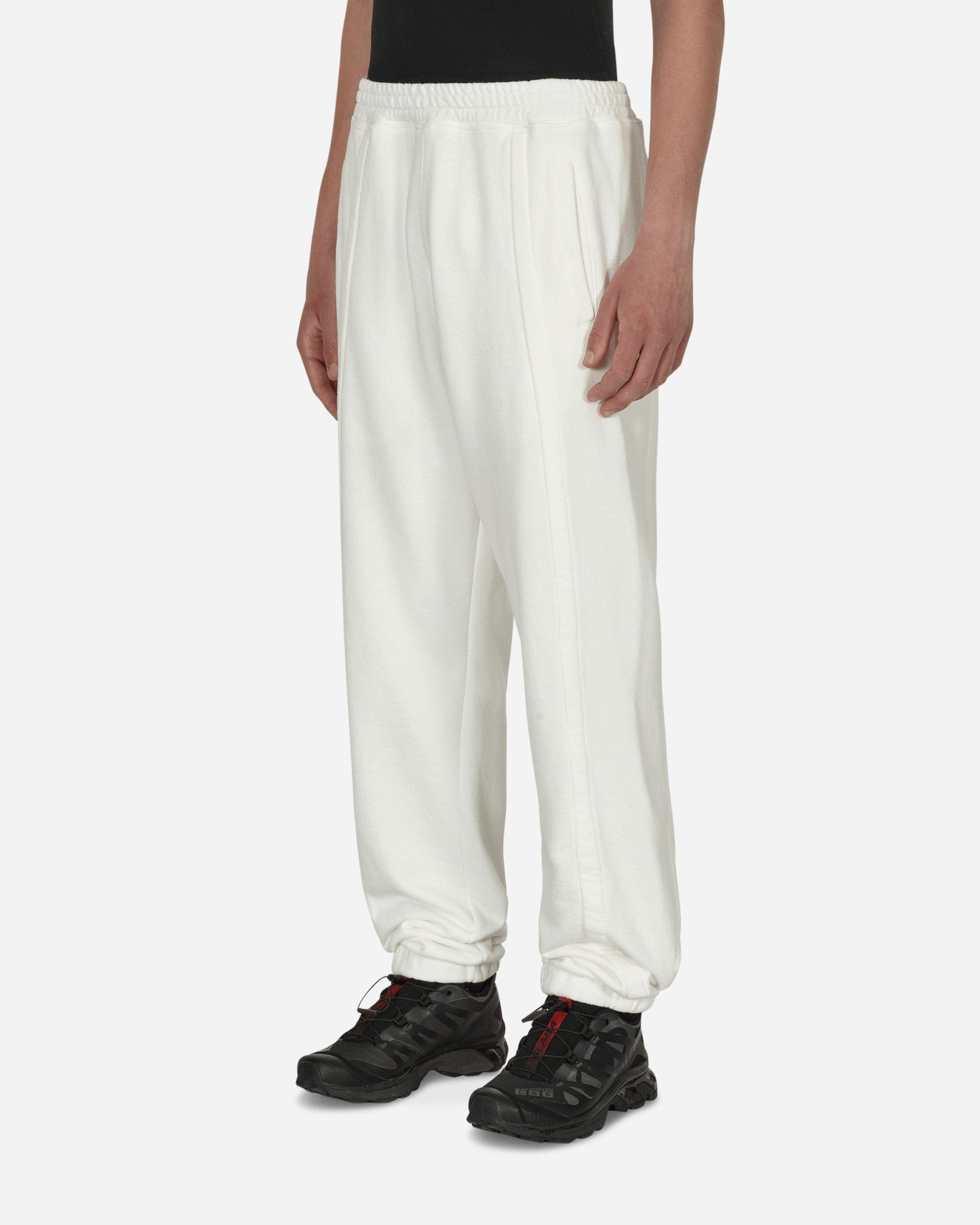 WHITE* Panel Basic Sweatpants White