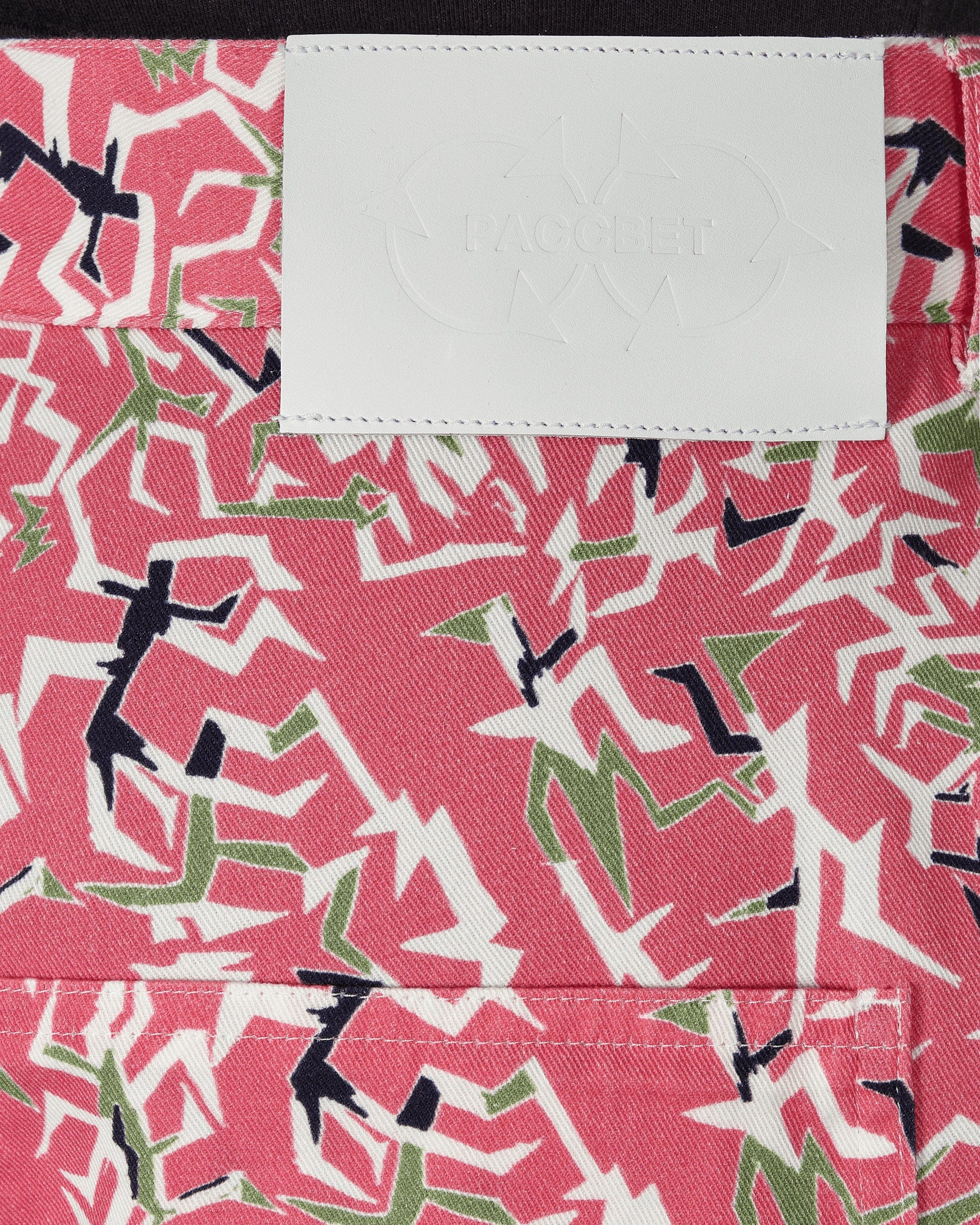 Paccbet Workwear Floral Pants Pink