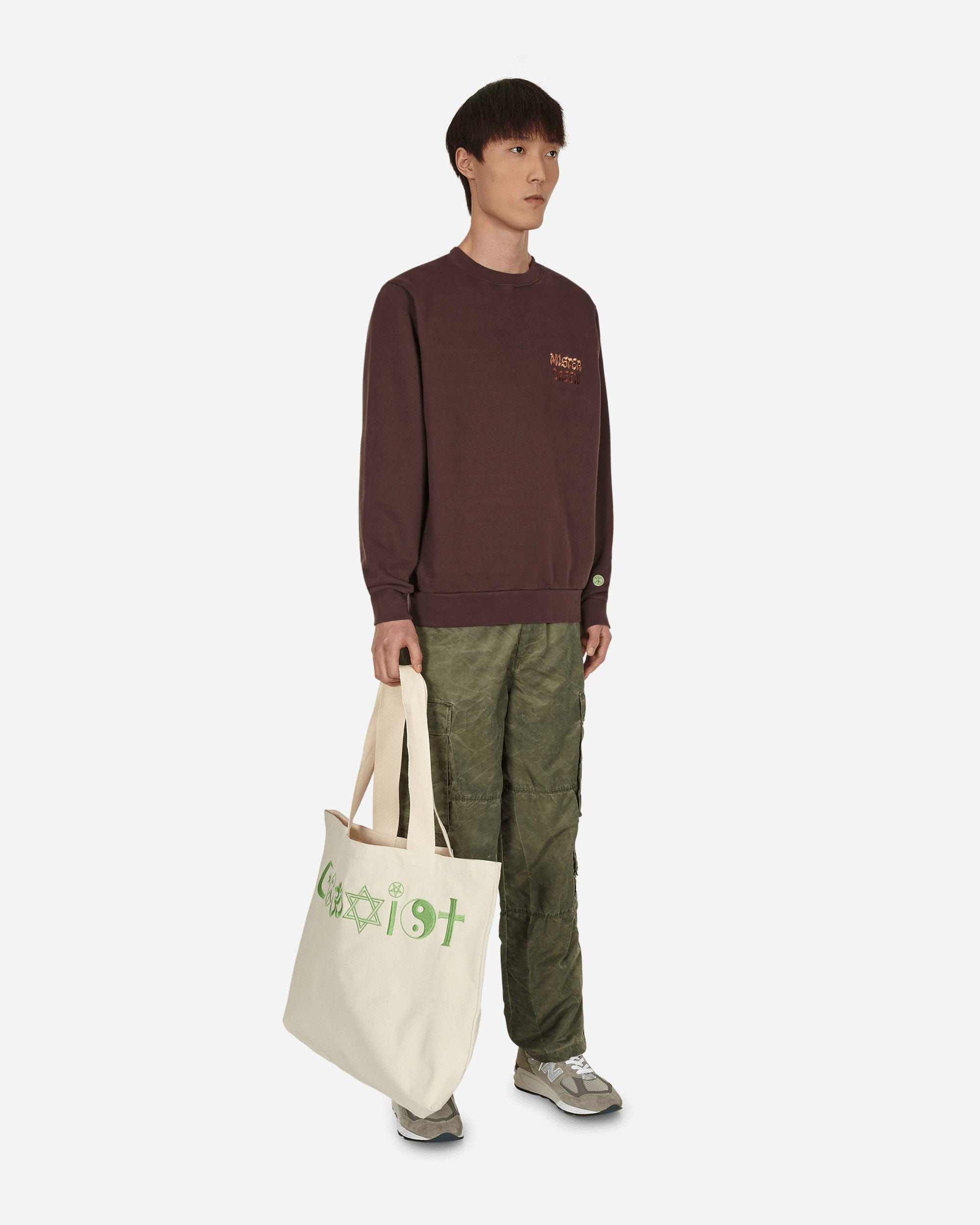 Mister Green Karma Logo Crewneck Sweatshirt Brown