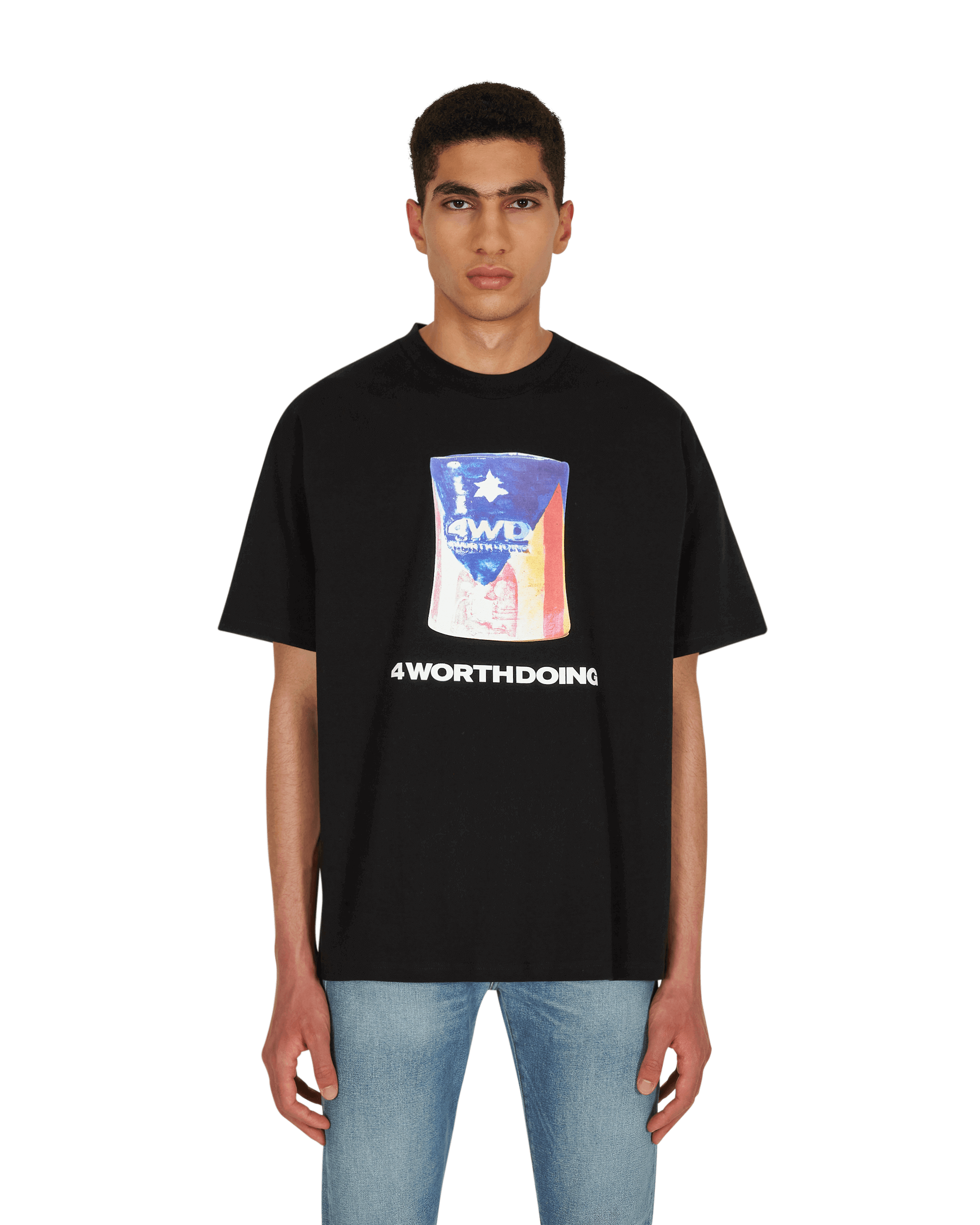 4 Worth Doing The Ceramic Flag T - Shirt Black