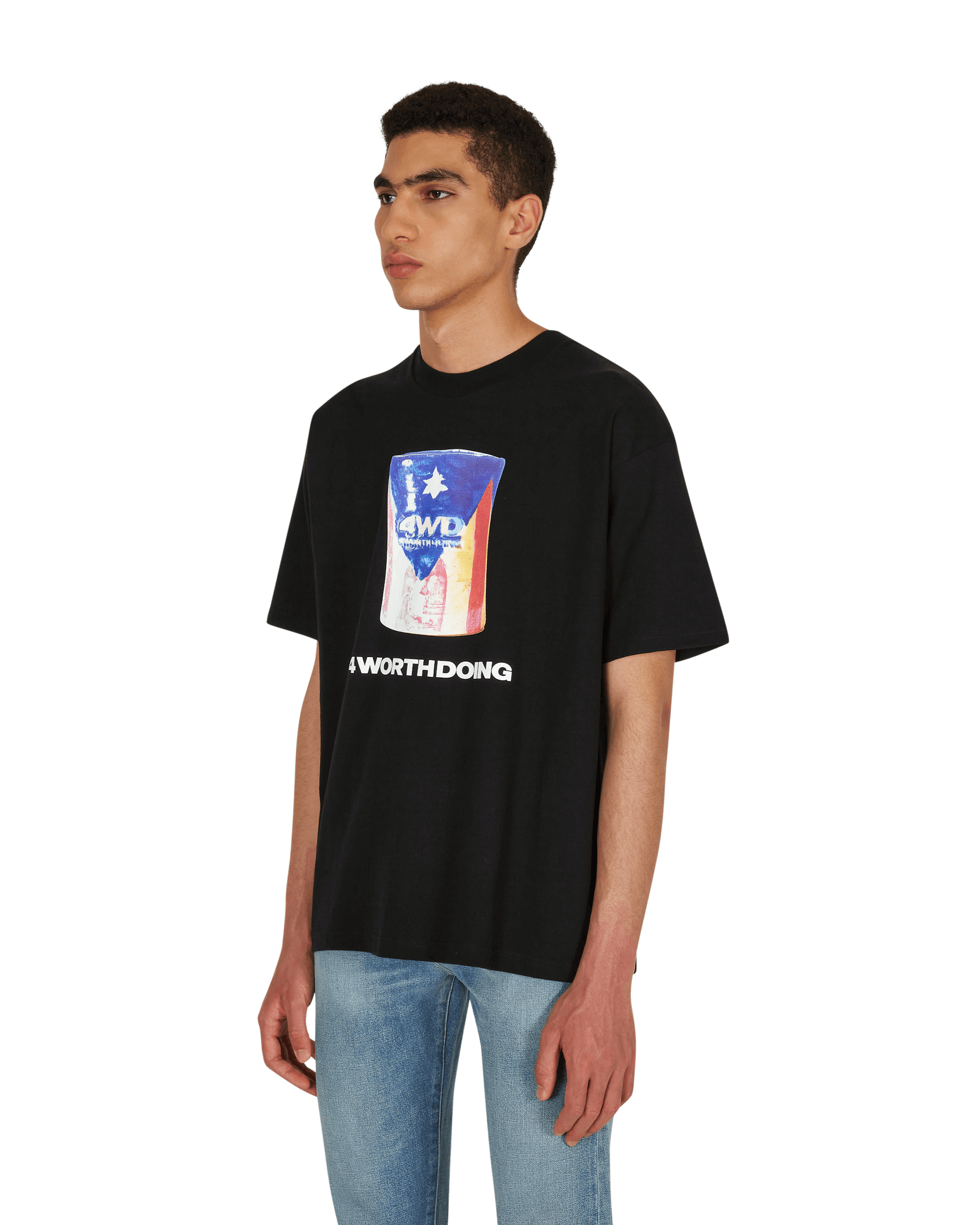 4 Worth Doing The Ceramic Flag T - Shirt Black