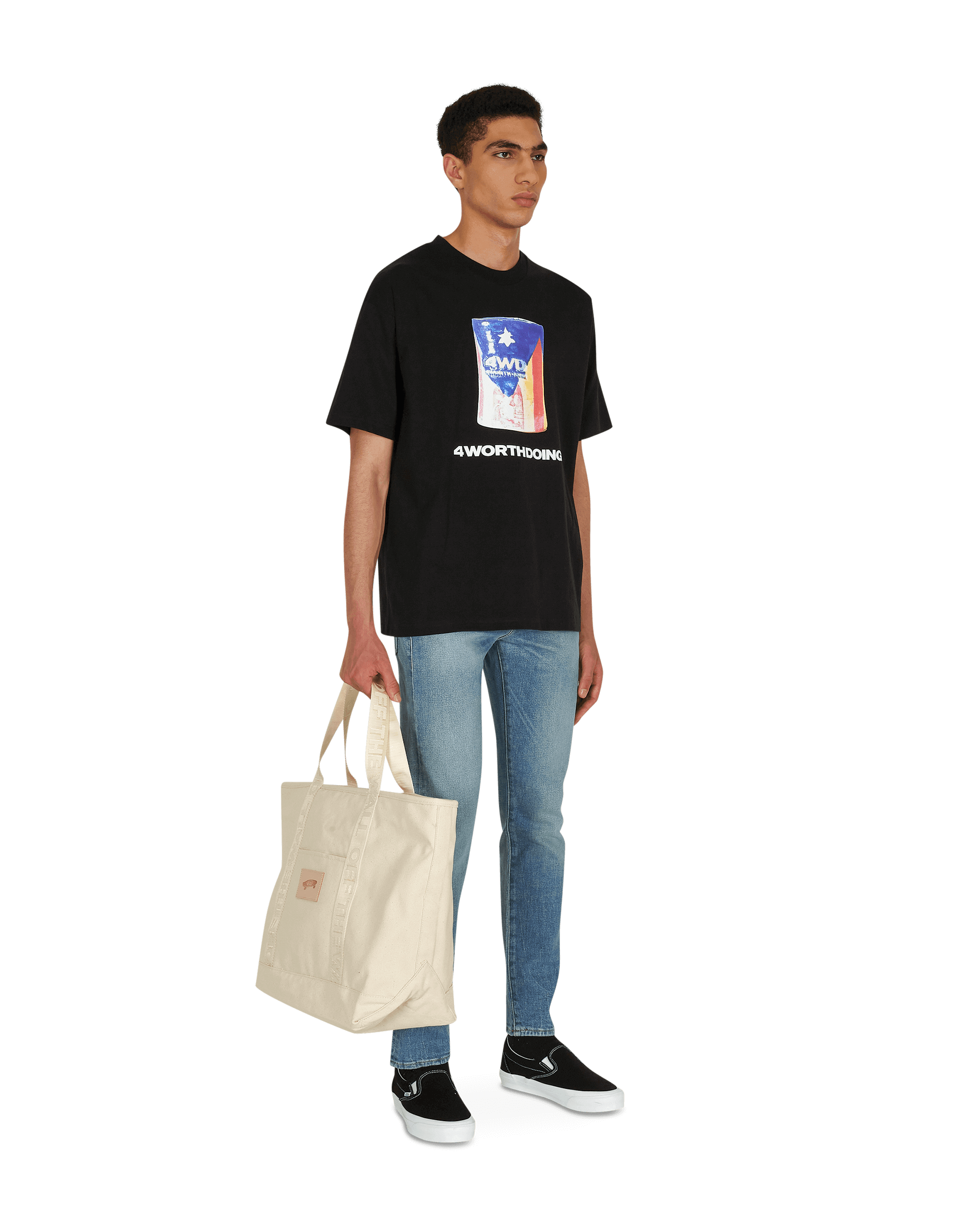 4 Worth Doing The Ceramic Flag T - Shirt Black