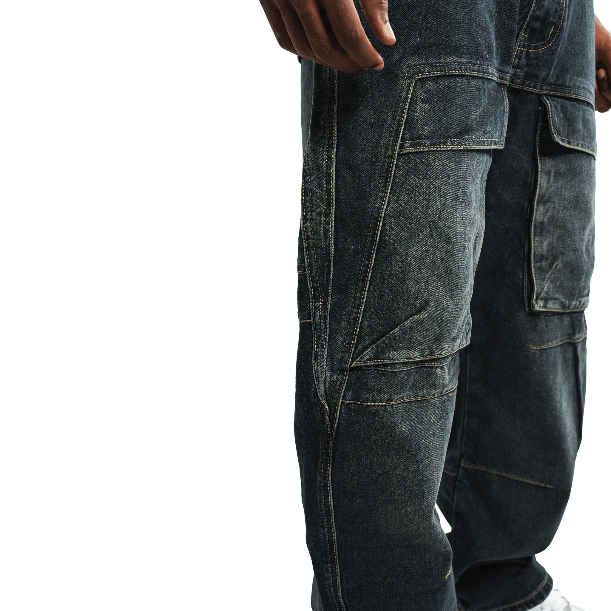 RAW21 RAW/21 Frontload Utility Baggy Denim Jeans Black (SS26)