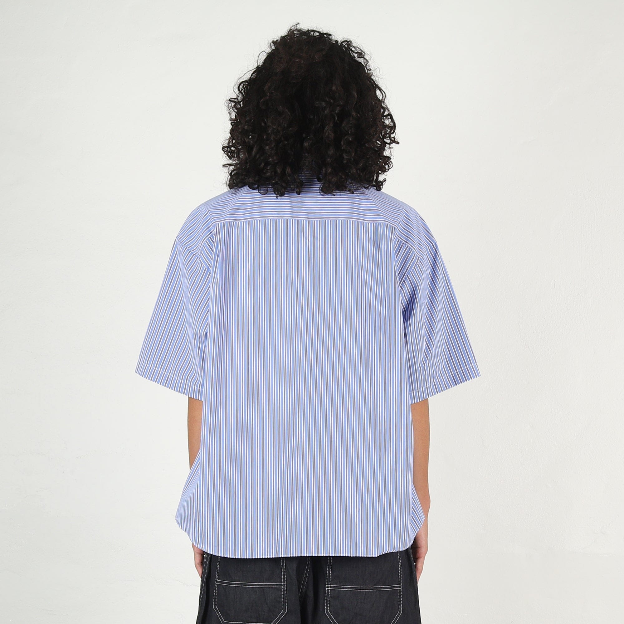 Cdg Homme Cotton Oxford Stripe Shirt - White/Sax