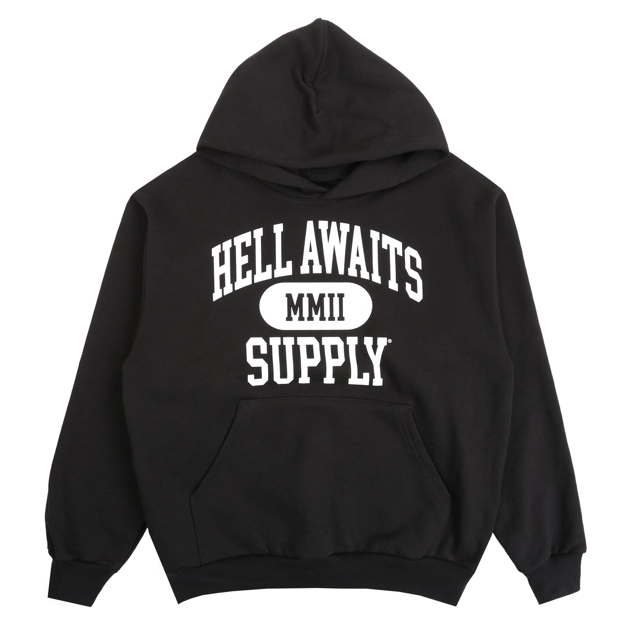 SUPPLY College Hooded Sweatshirt - Black