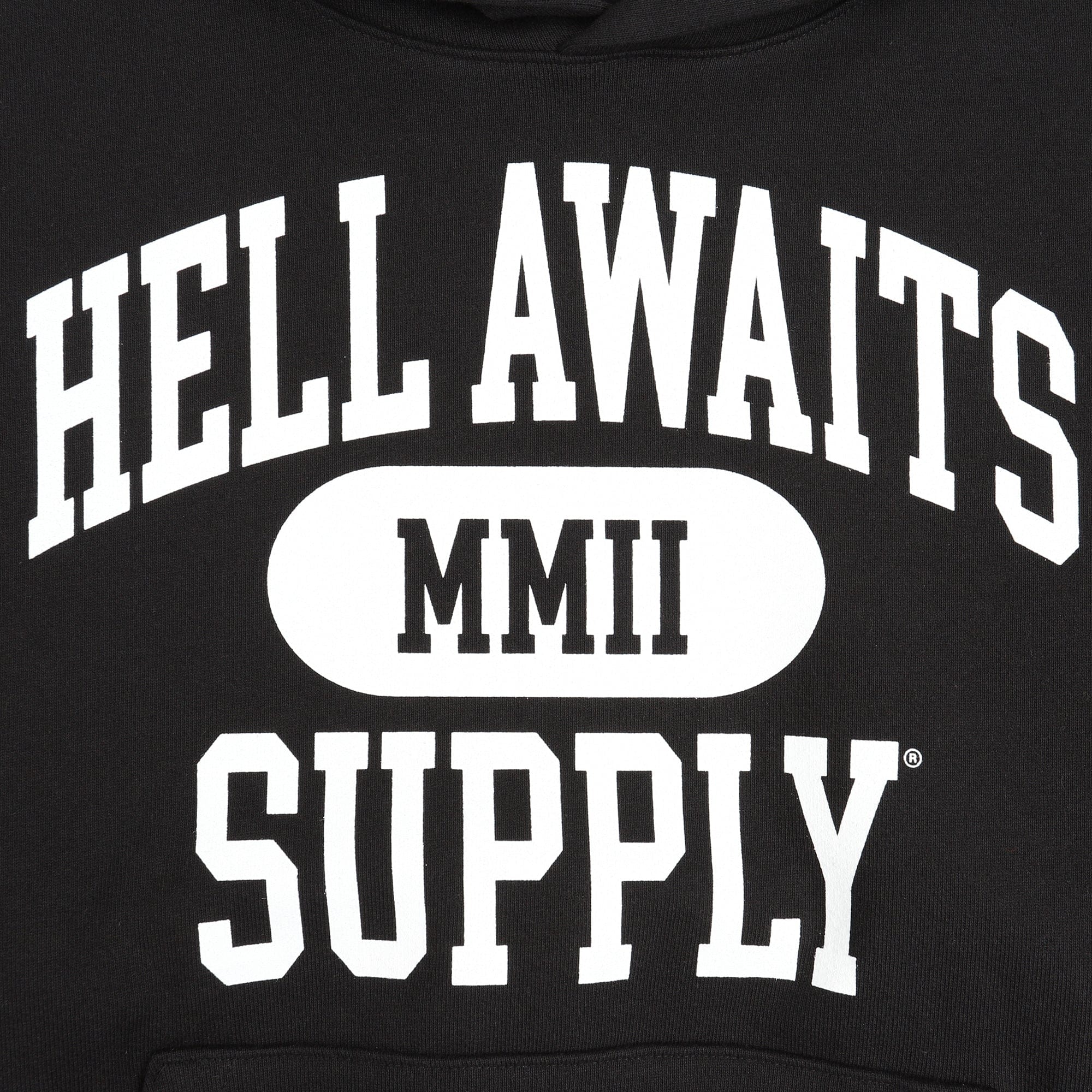 SUPPLY College Hooded Sweatshirt - Black