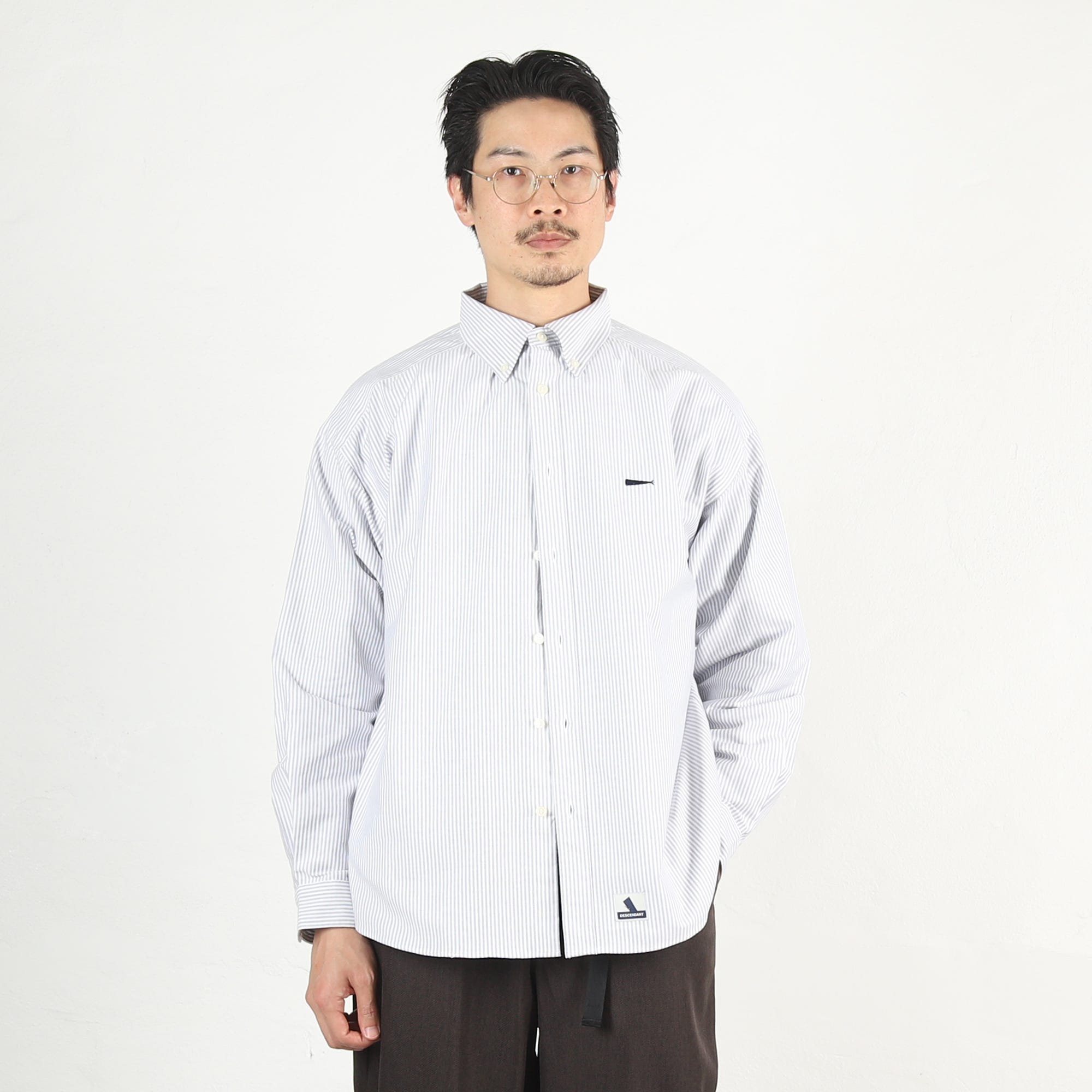 Descendant Kennedy's Oxford LS Stripe Shirt - Blue