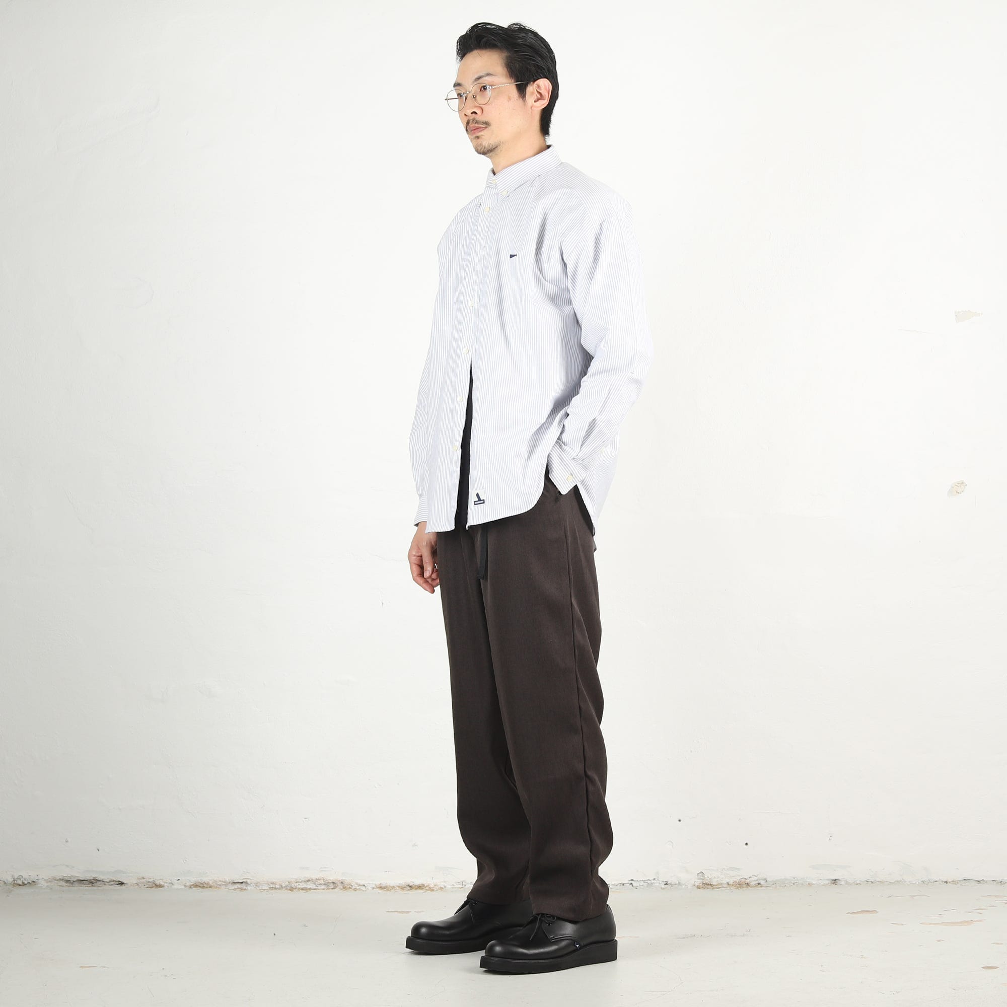Descendant Kennedy's Oxford LS Stripe Shirt - Blue