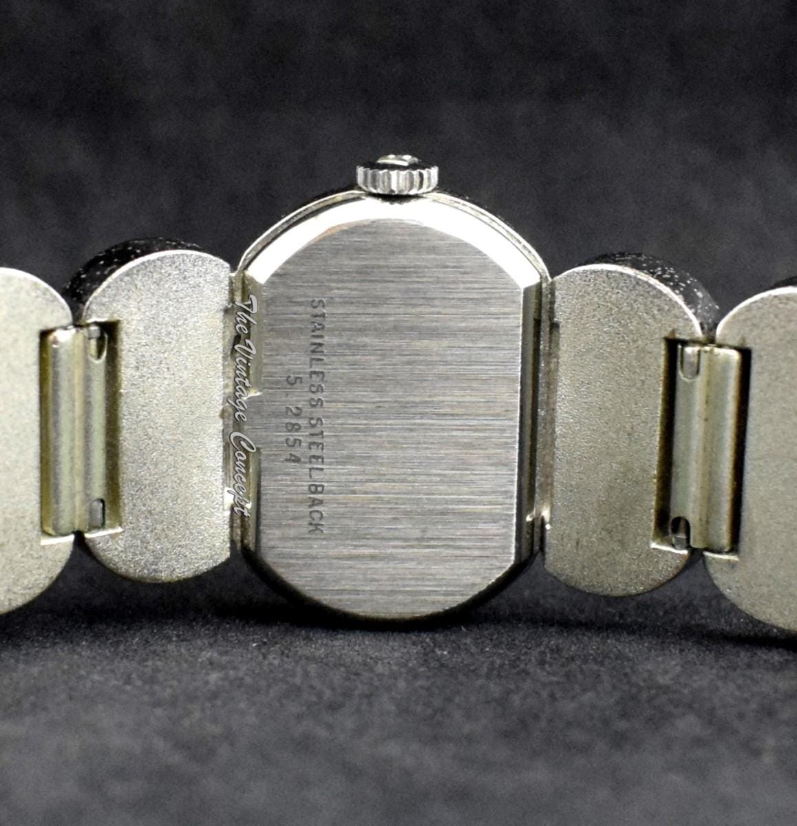 Buncherer Bucherer Steel Blue Ironstone Manual Wind Fashion Cuff Bangle Bracelet Watch