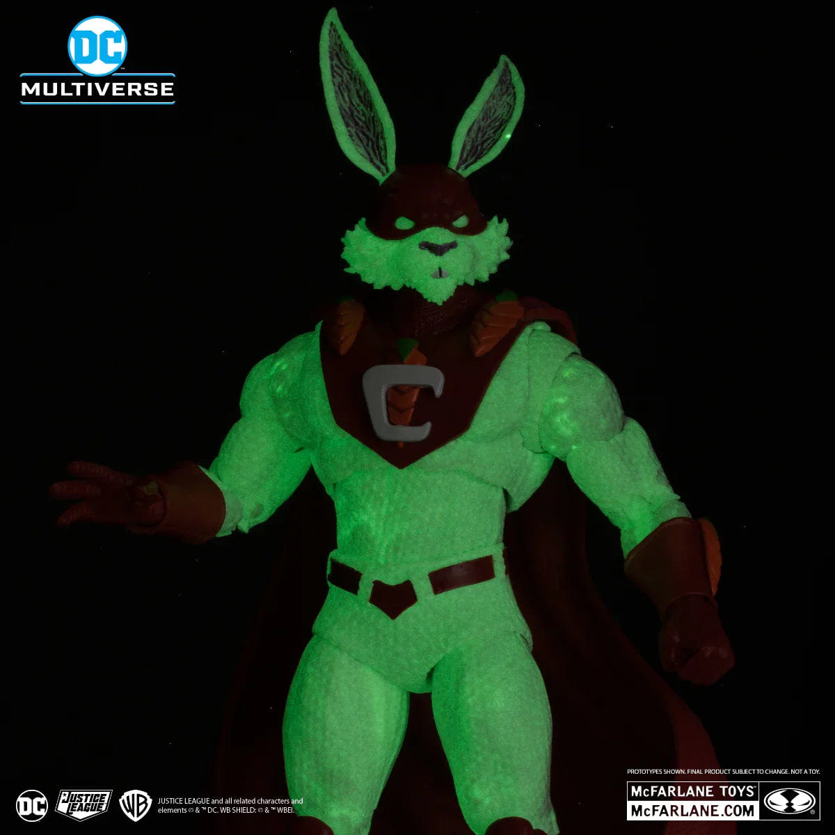 Mcfarlane Toys DC Multiverse - Captain Carrot (Glow in the dark) Gold Label 7" Figure