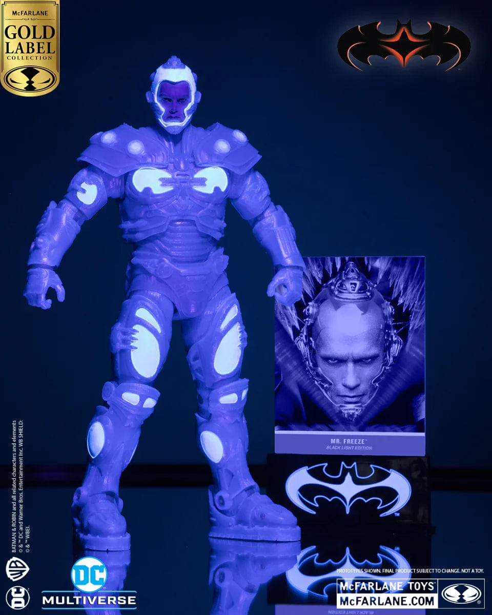 Mcfarlane Toys Batman & Robin - Mr. Freeze Black Light Gold Label 7" Figure