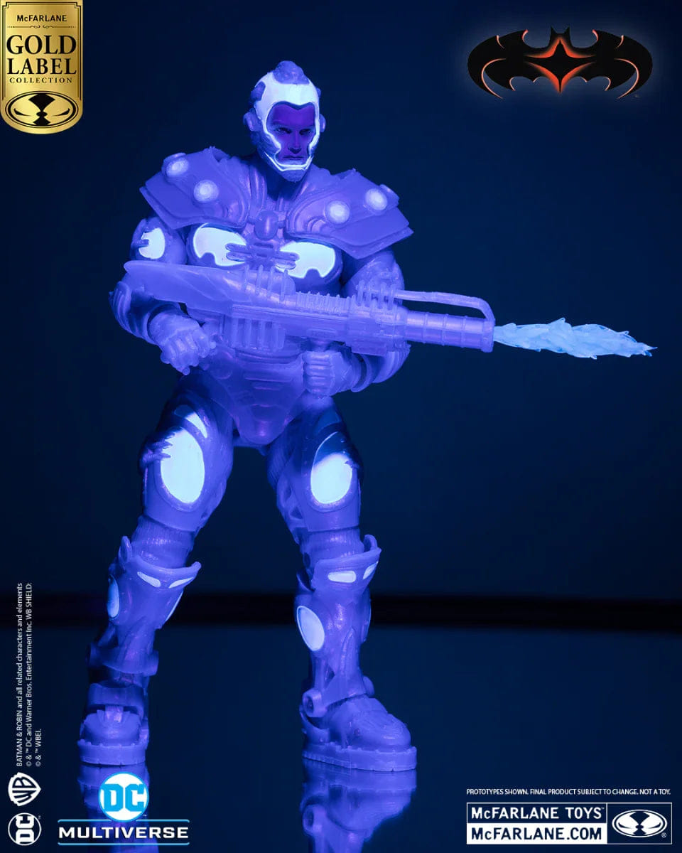 Mcfarlane Toys Batman & Robin - Mr. Freeze Black Light Gold Label 7" Figure