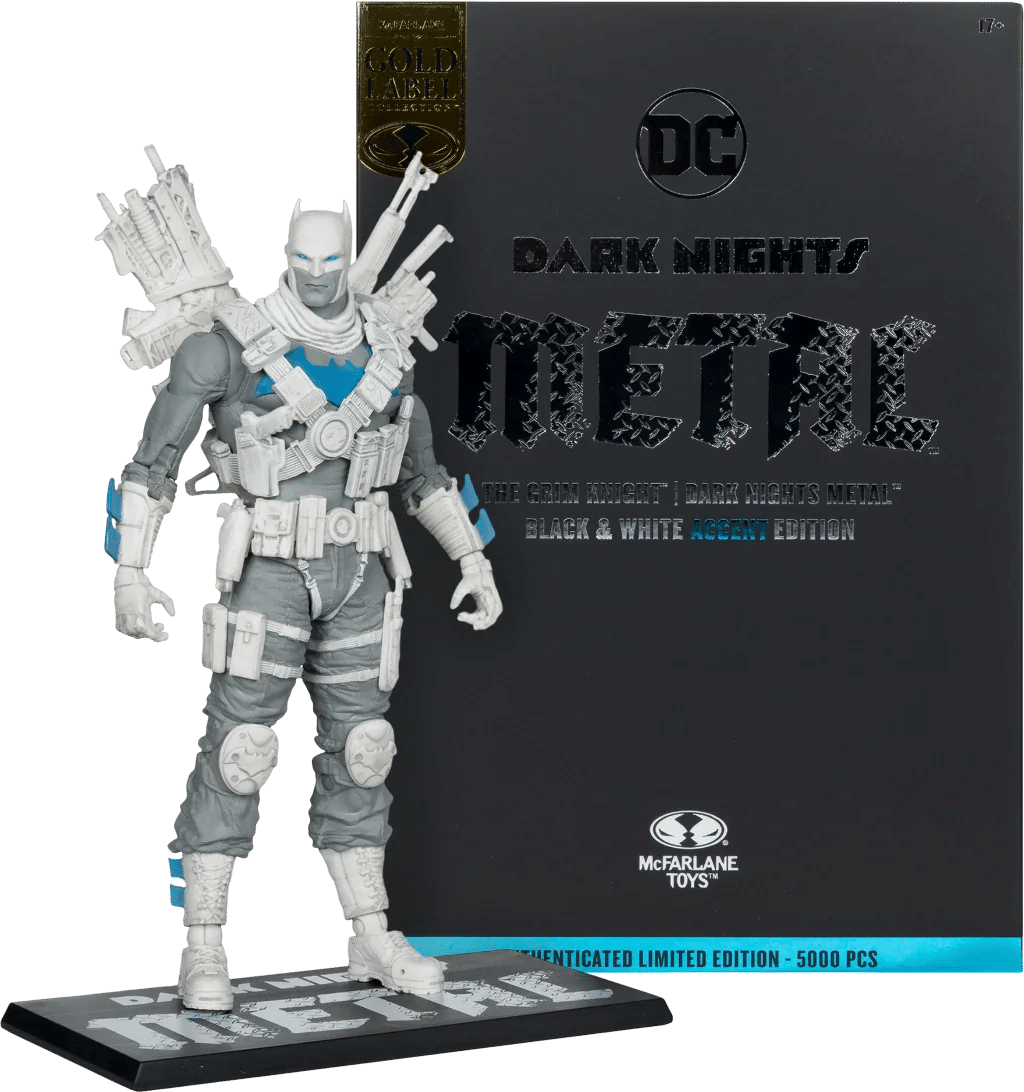 Mcfarlane Toys DC Multiverse - The Grim Knight B&W With Accent Gold Label 7" Figure