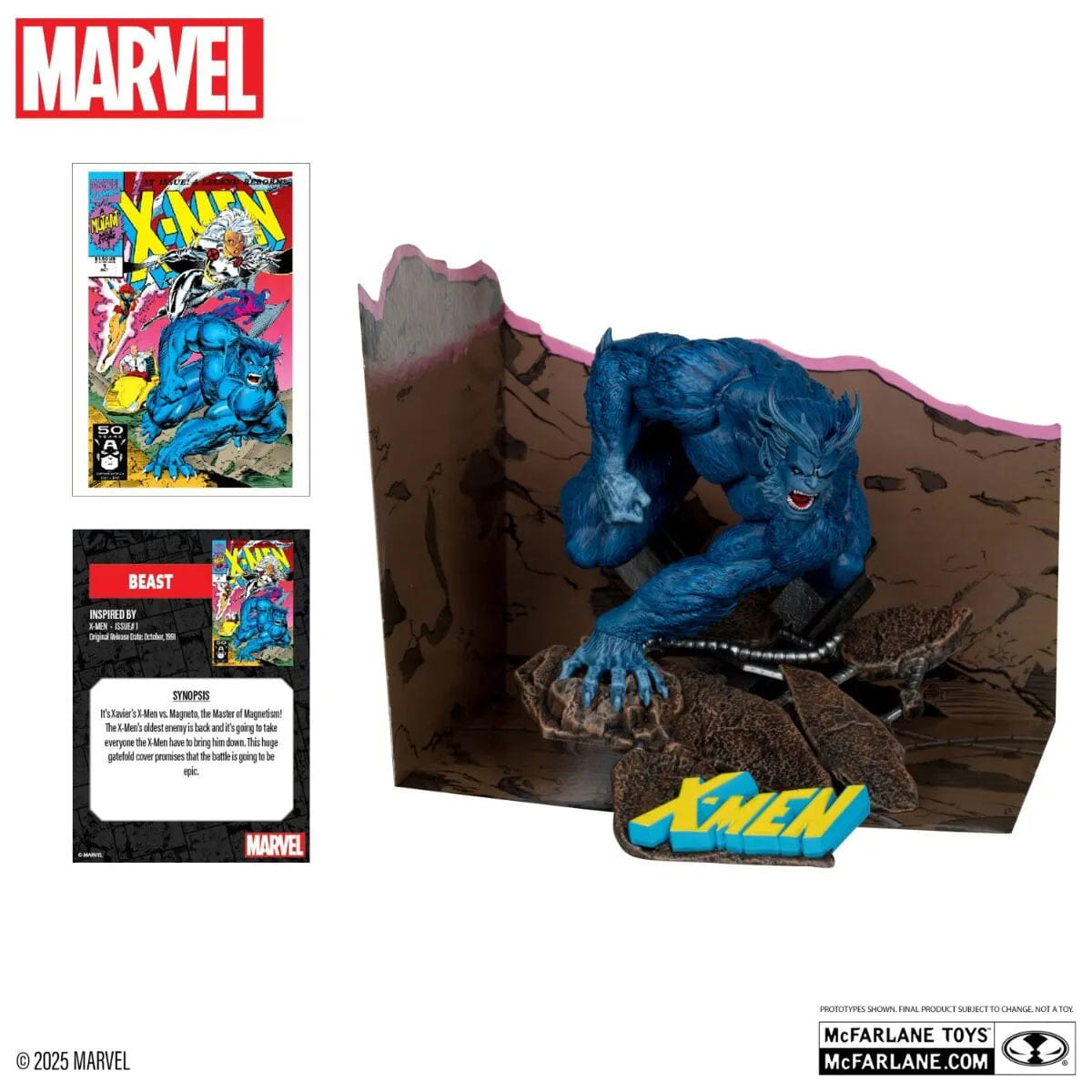 Mcfarlane Toys Marvel - Beast X - Men 1 1:10 Scale Posed Figure
