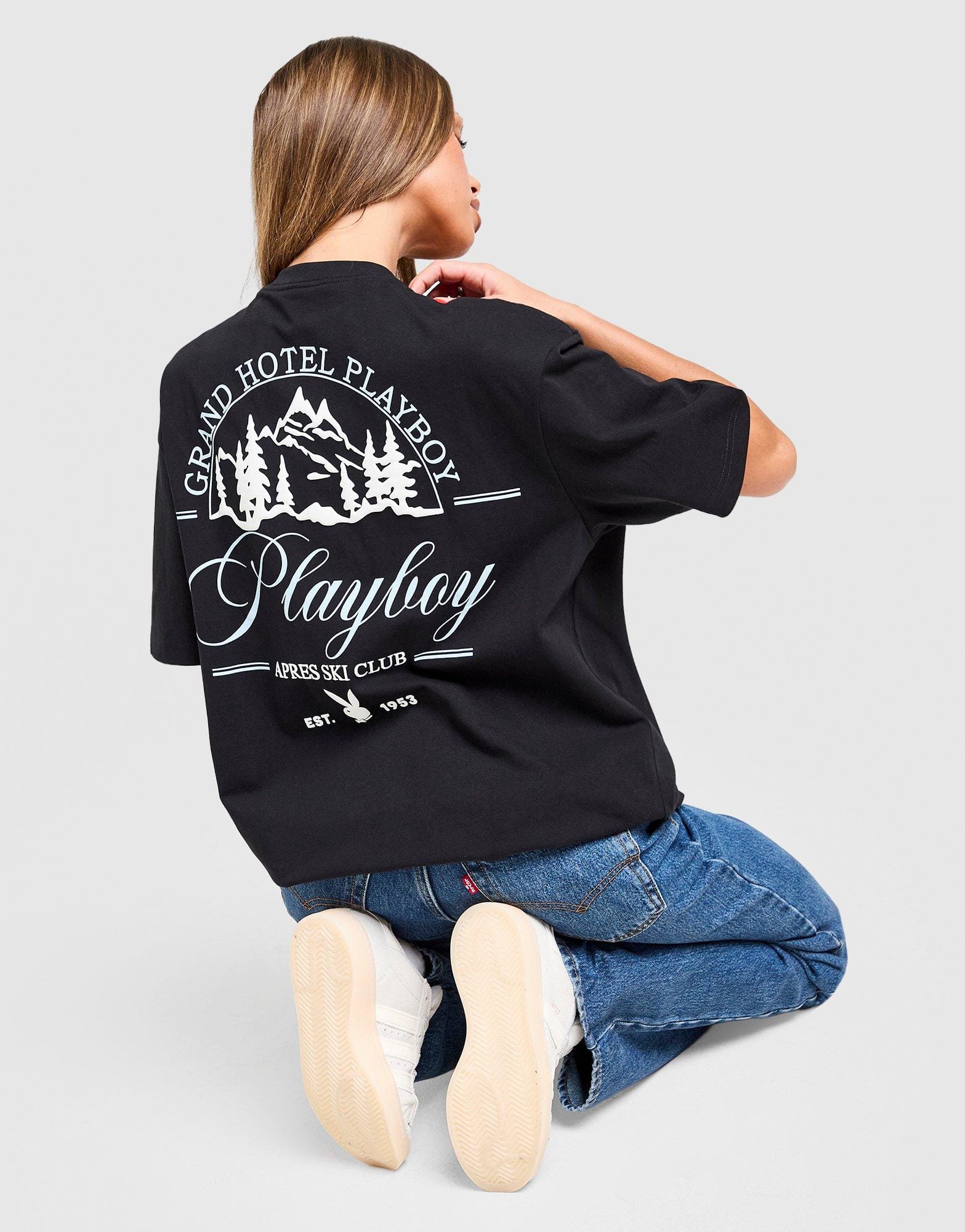 Playboy Ski Graphic Boyfriend T - Shirt