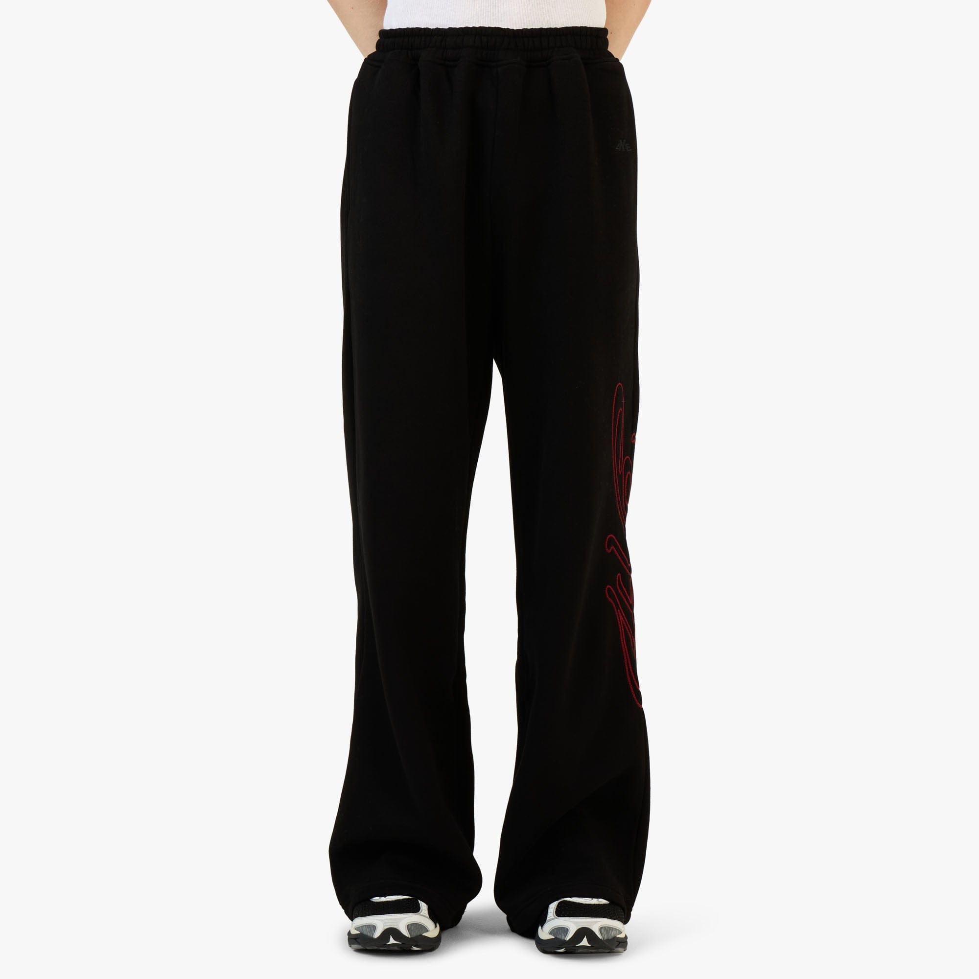 4YE Signature Zip Wide Pant Black / Red