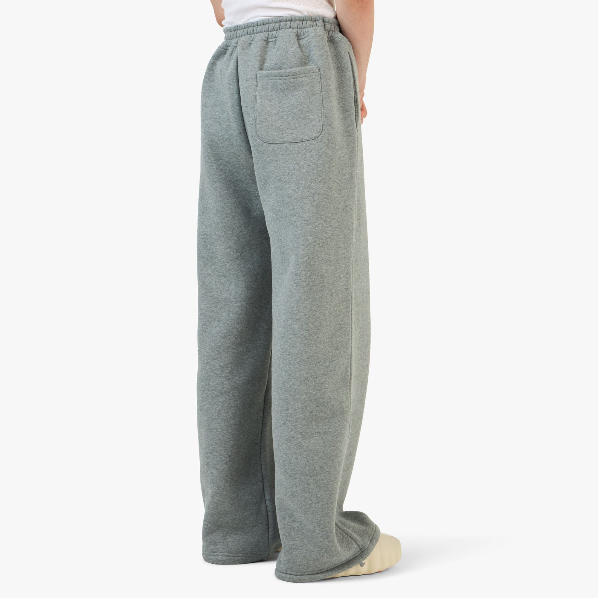 4YE Signature Zip Wide Pant Medium Grey / Forrest Green