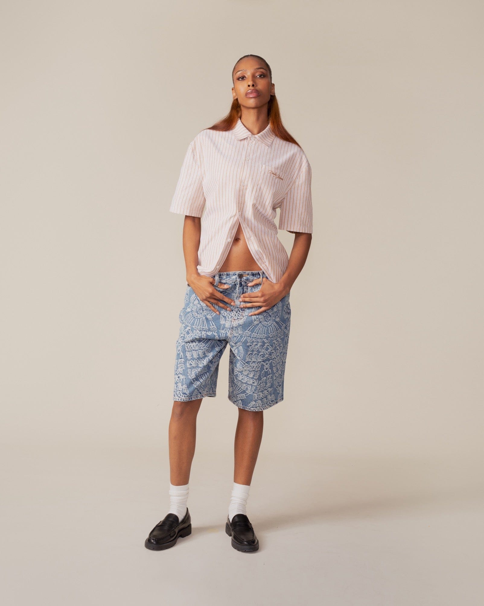 Daily Paper Beige Stripe Shirt