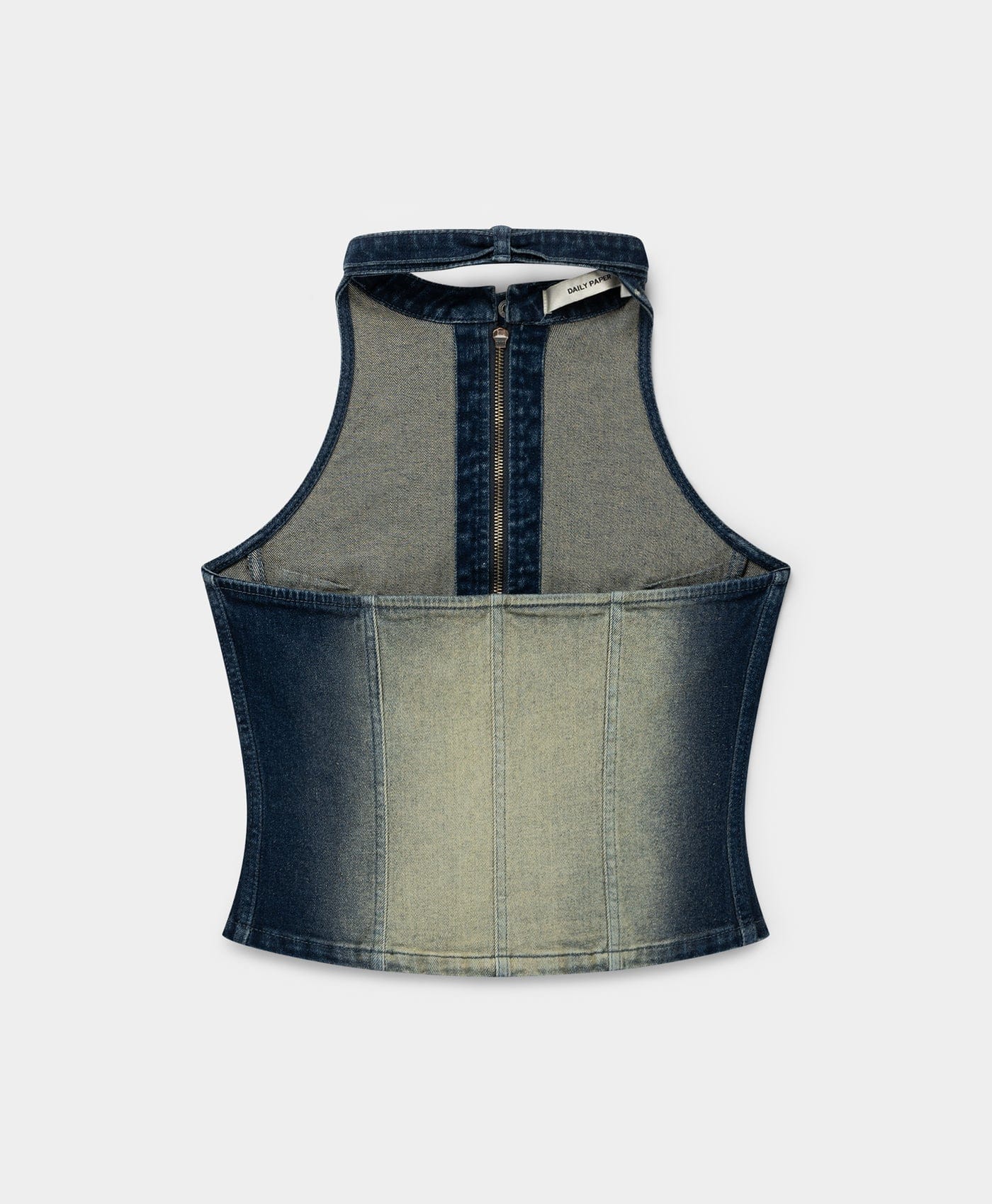 Blue Bleached Denim Blue Top