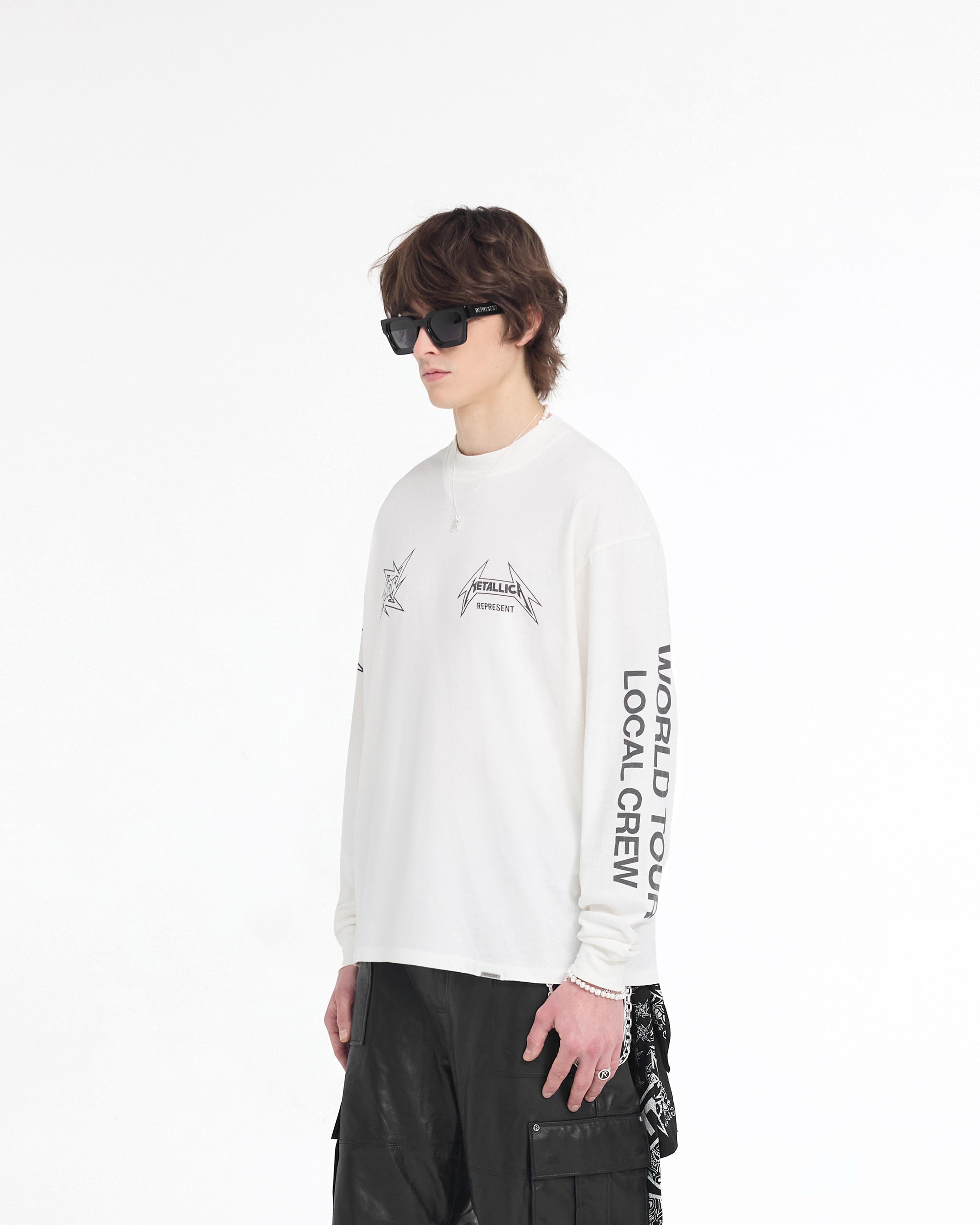 SS24 Other Represent x Metallica Local Crew Long Sleeve T - Shirt - Flat White