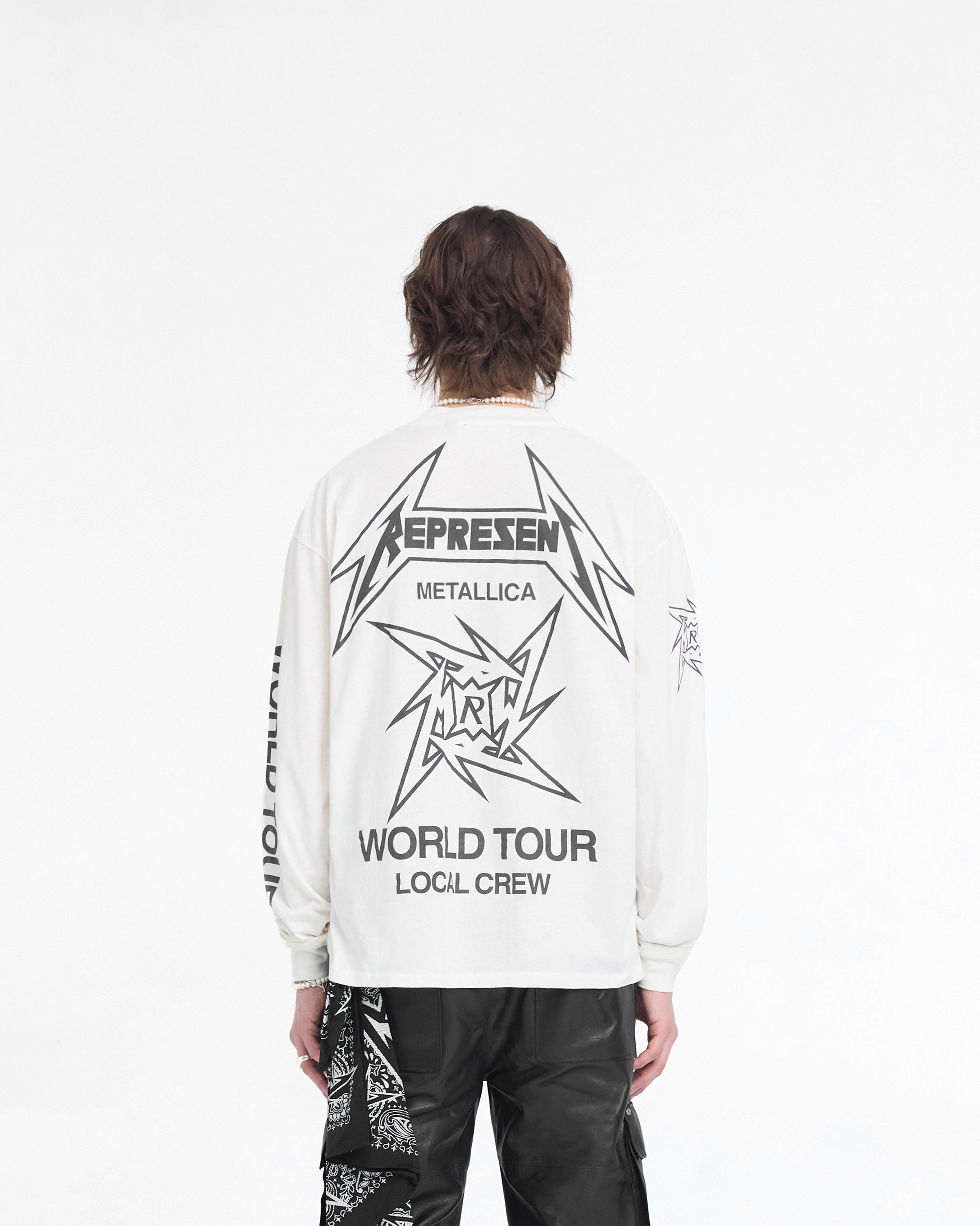 SS24 Other Represent x Metallica Local Crew Long Sleeve T - Shirt - Flat White