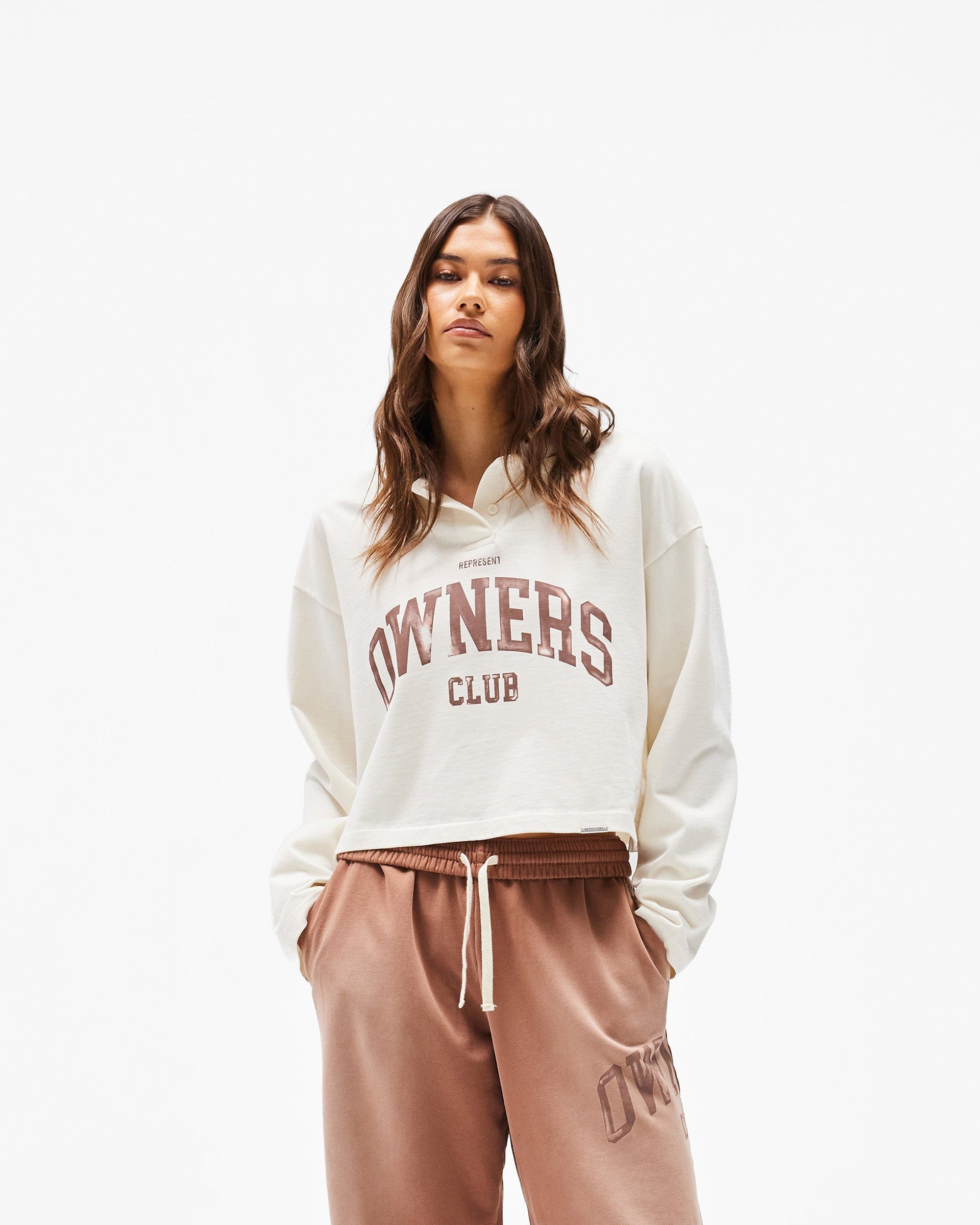 Womens Owners Club Represent Owners Club Rugby Polo - Chalk