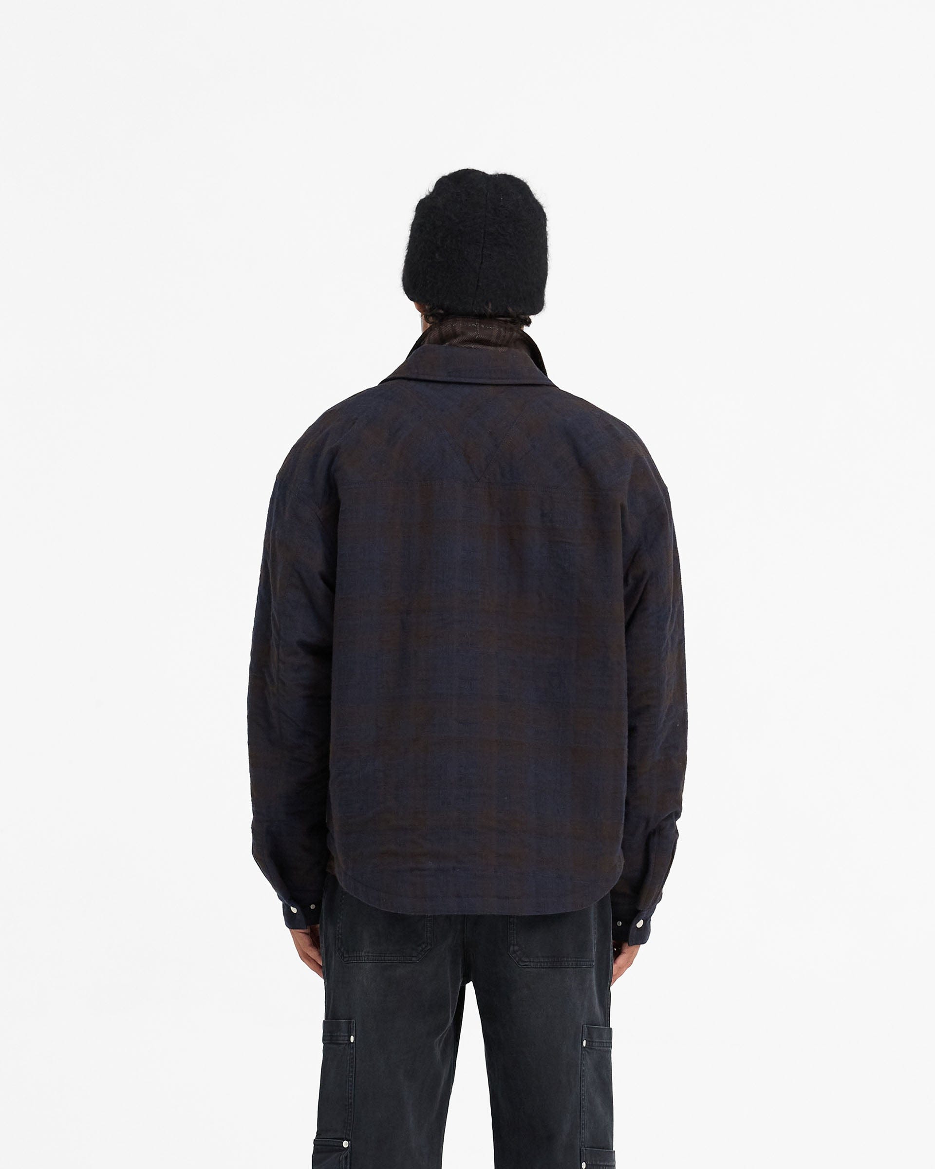 FW24 Wadded Zip Overshirt - Midnight Navy
