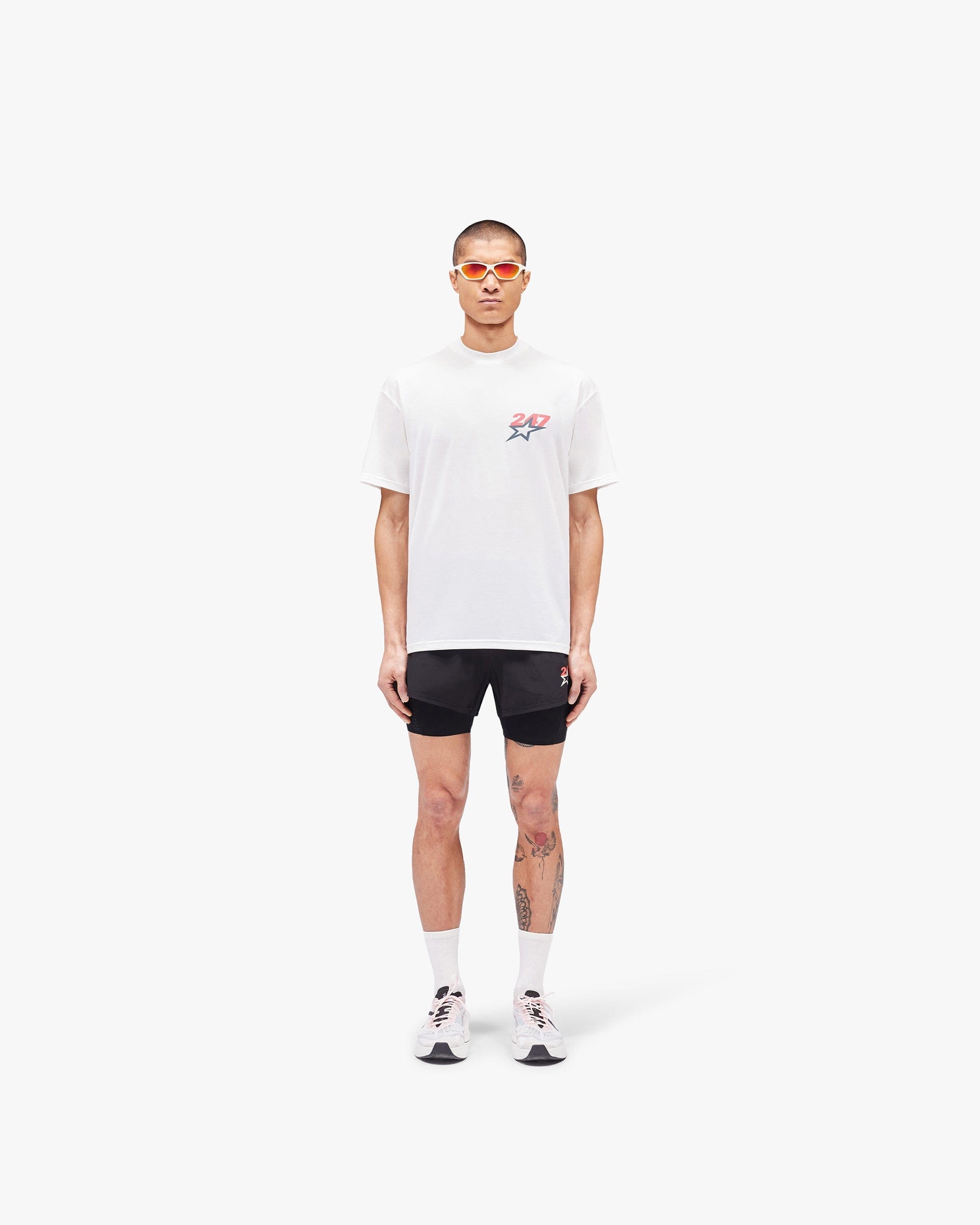 WHITE* Team 247 Star Oversized T - Shirt - Flat White