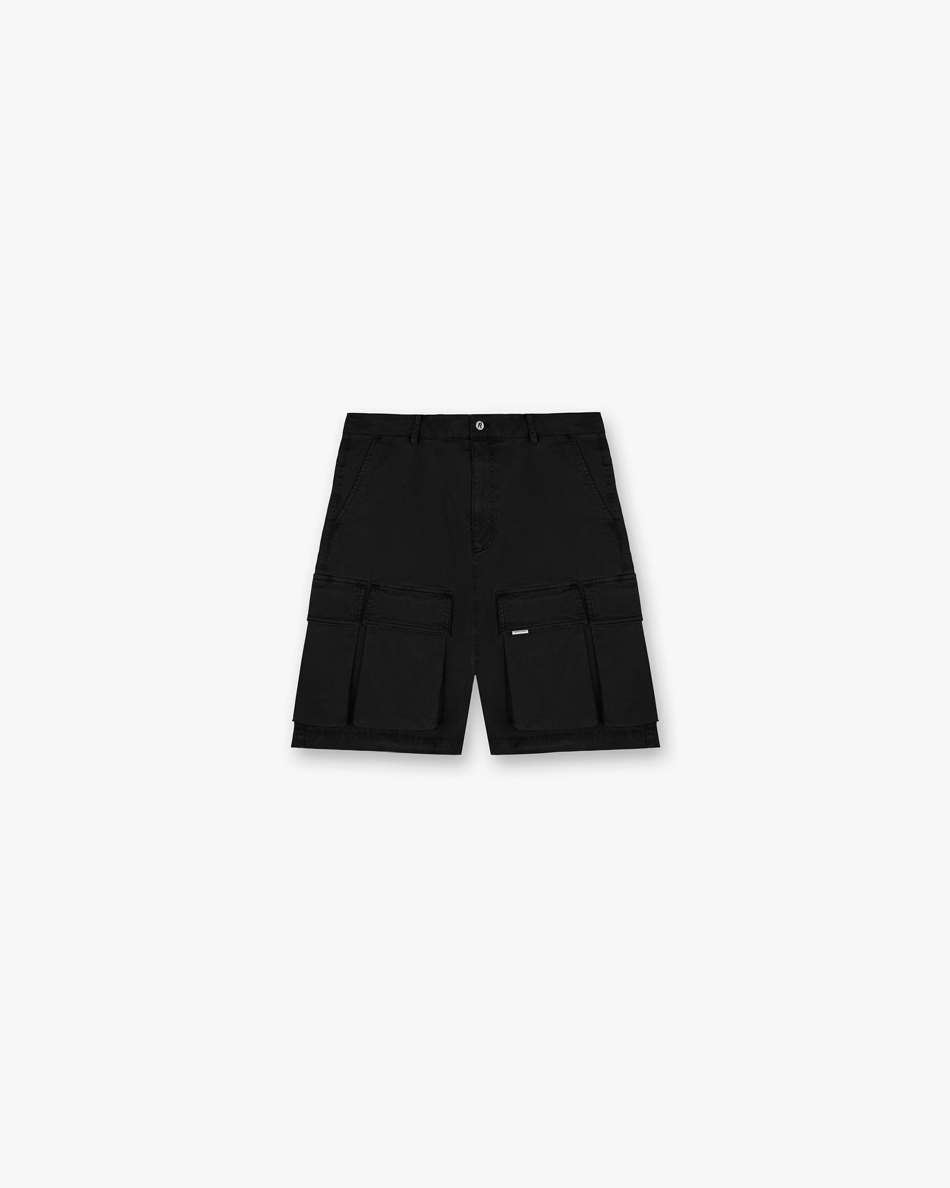 SS24 Baggy Cotton Cargo Short - Black