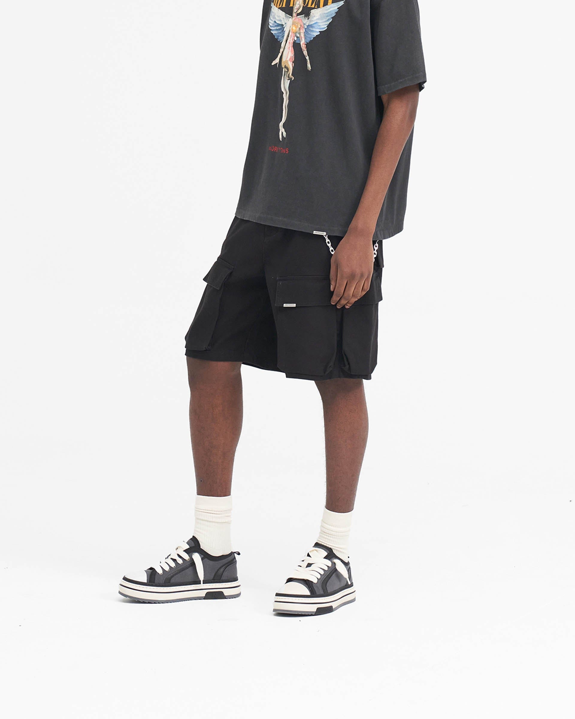 SS24 Baggy Cotton Cargo Short - Black