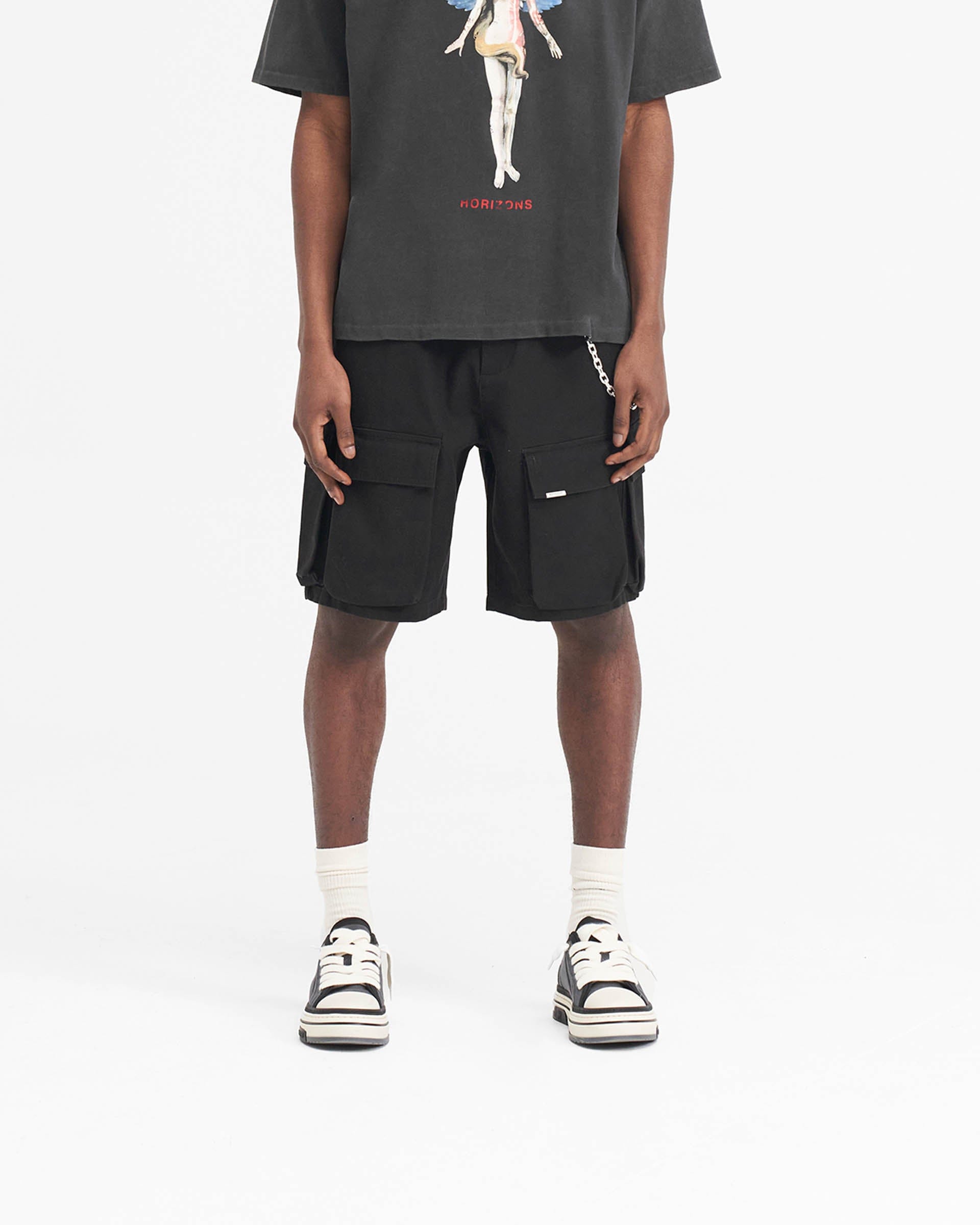 SS24 Baggy Cotton Cargo Short - Black