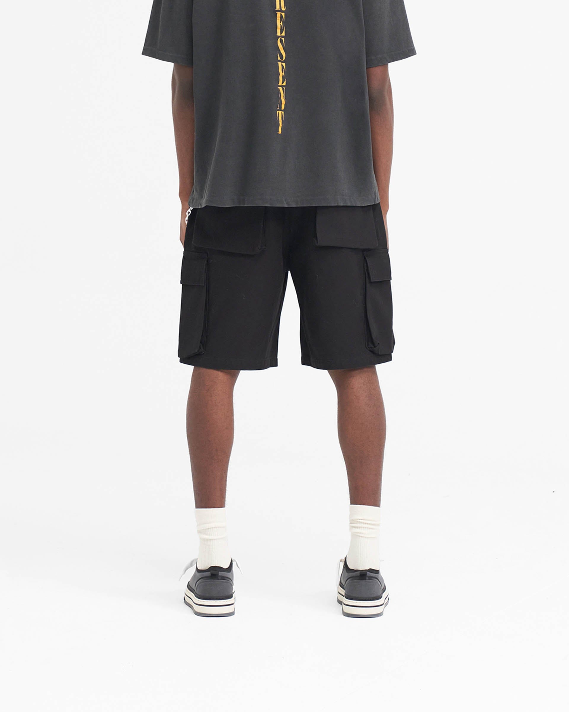 SS24 Baggy Cotton Cargo Short - Black