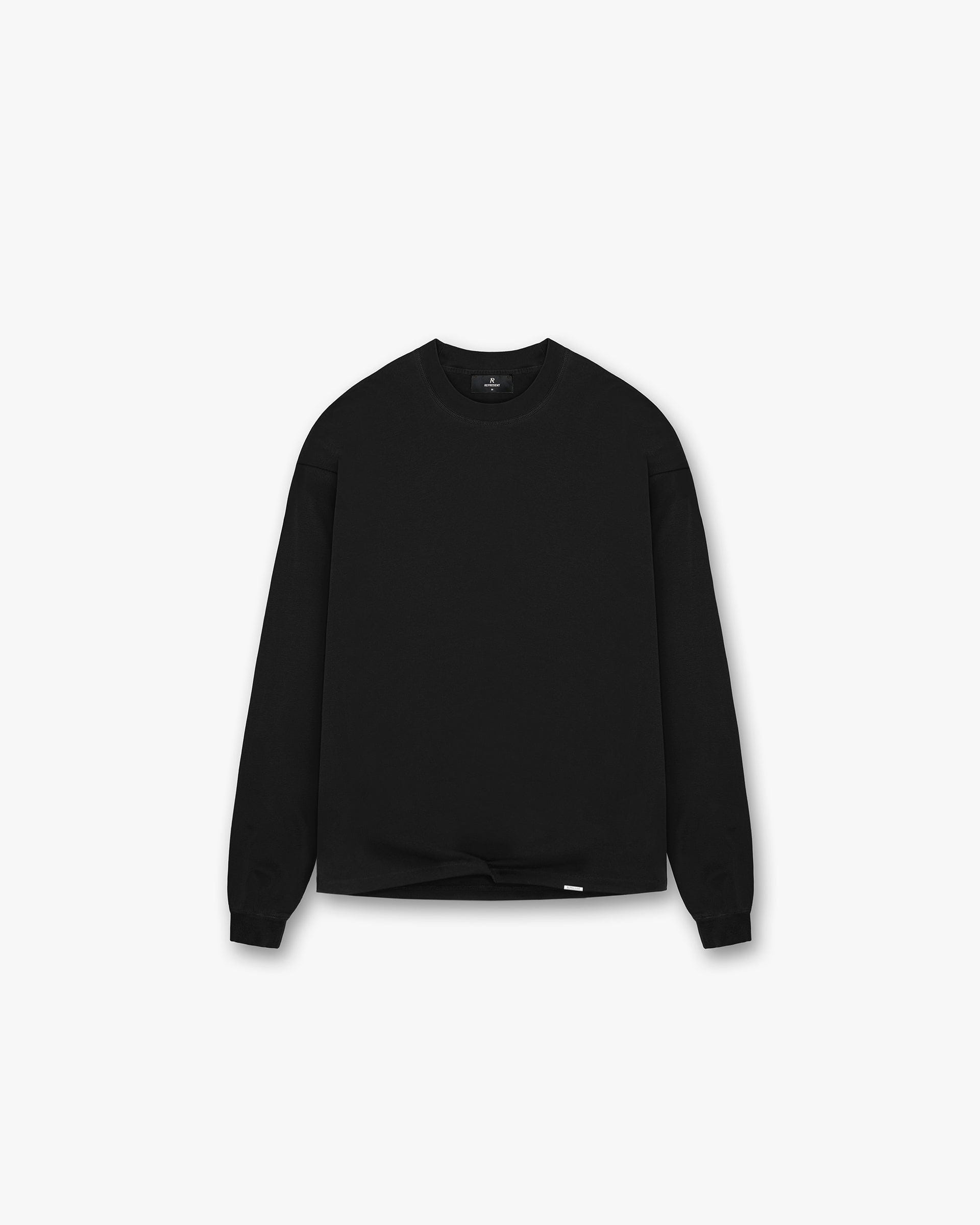 Initial Long Sleeve T - Shirt - Black