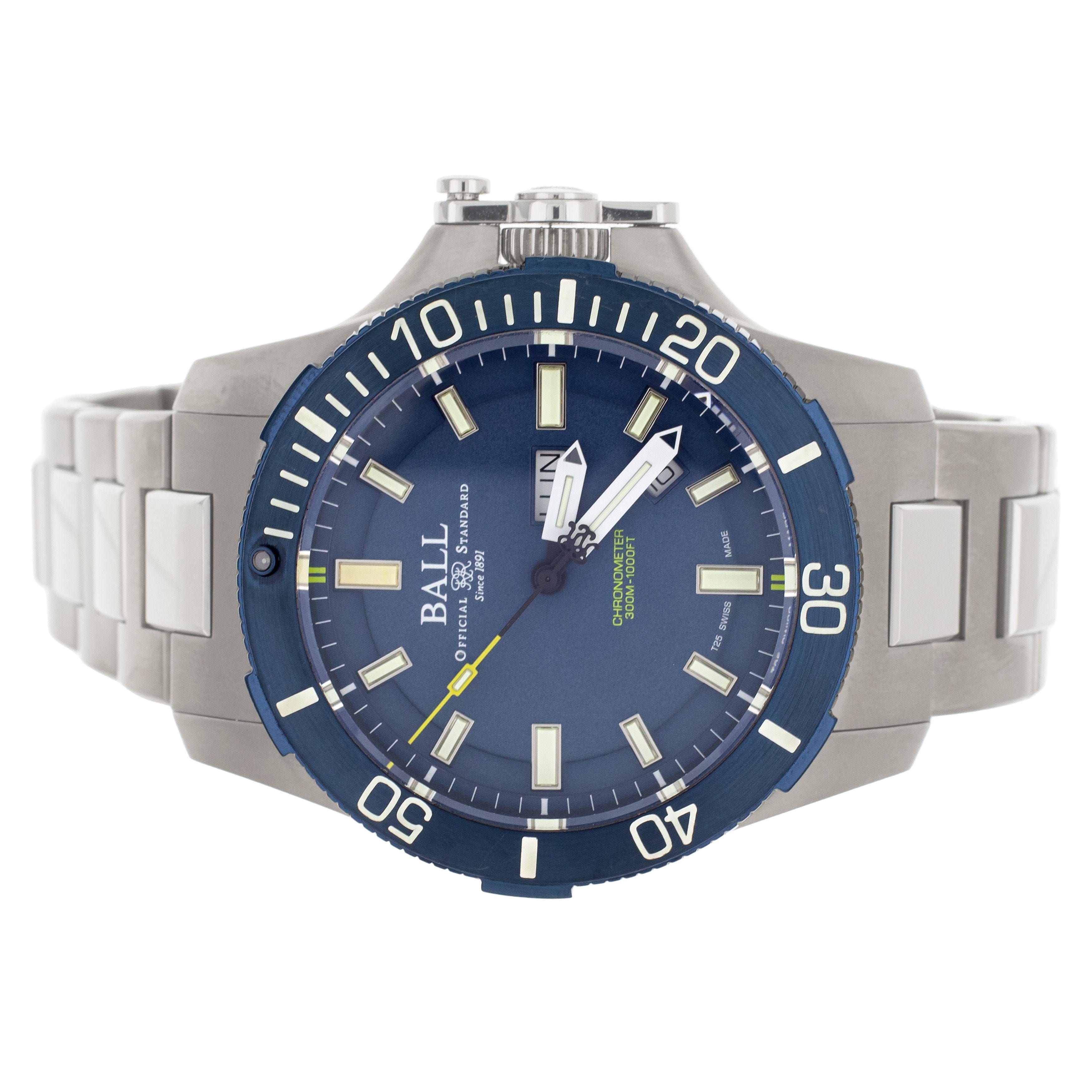 Ball Watch Co. Ball Submarine Warfare Stainless Steel Blue Dial on Bracelet 42 mm DM2276A