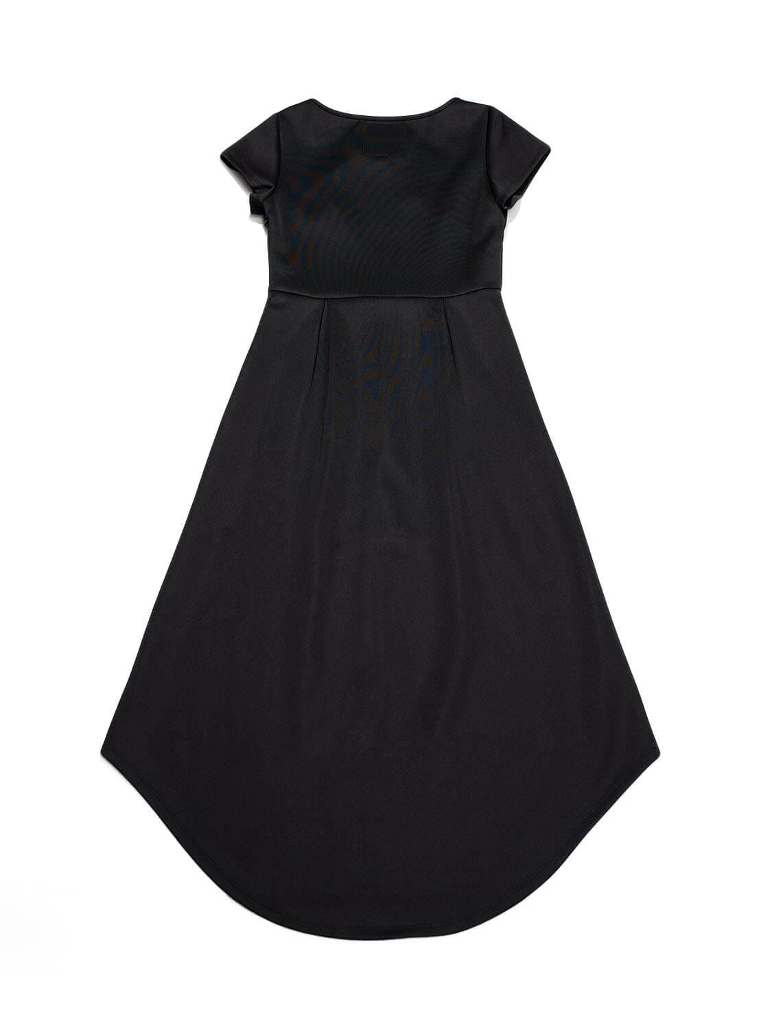 CODO Scuba Midi Asymmetrical Tunic Dress Black