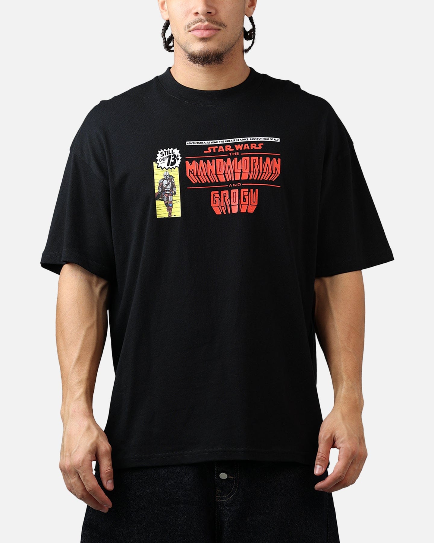 73studio Star Wars Mando And Grogu Comic T - Shirt Black