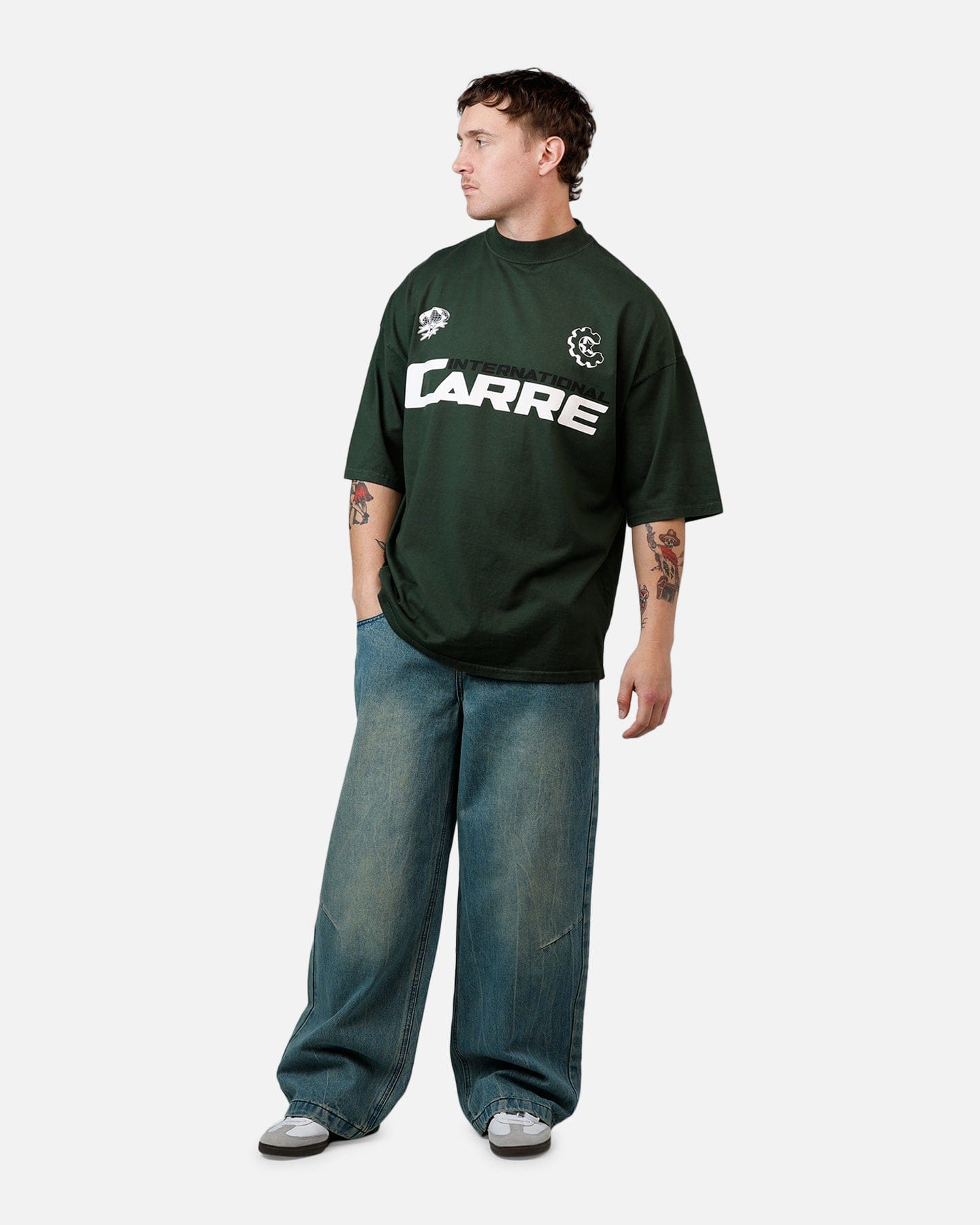 Carre International Globe T - Shirt Forest Green