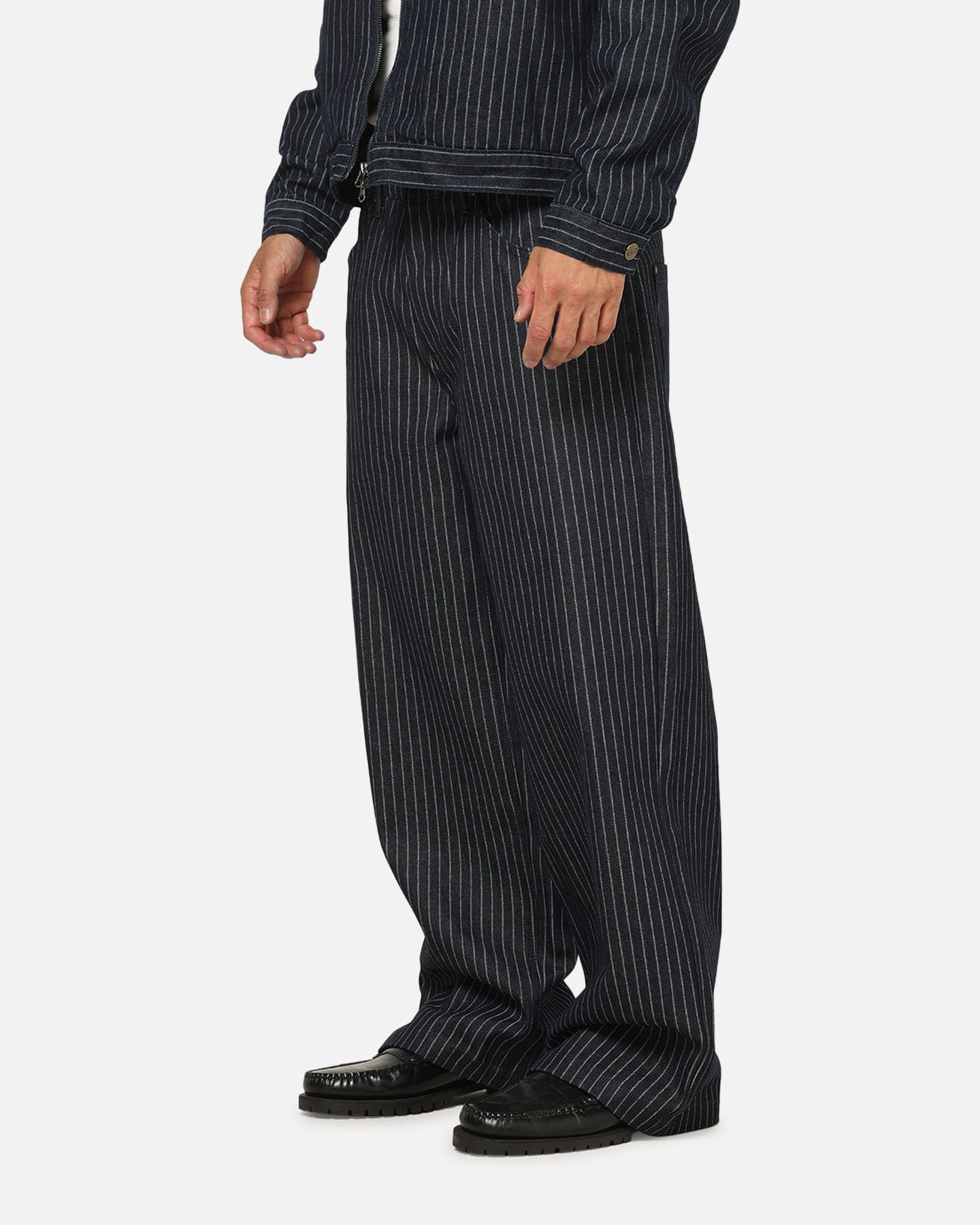 Carre Lockout Pinstripe Baggy Pants Navy Pinstripe