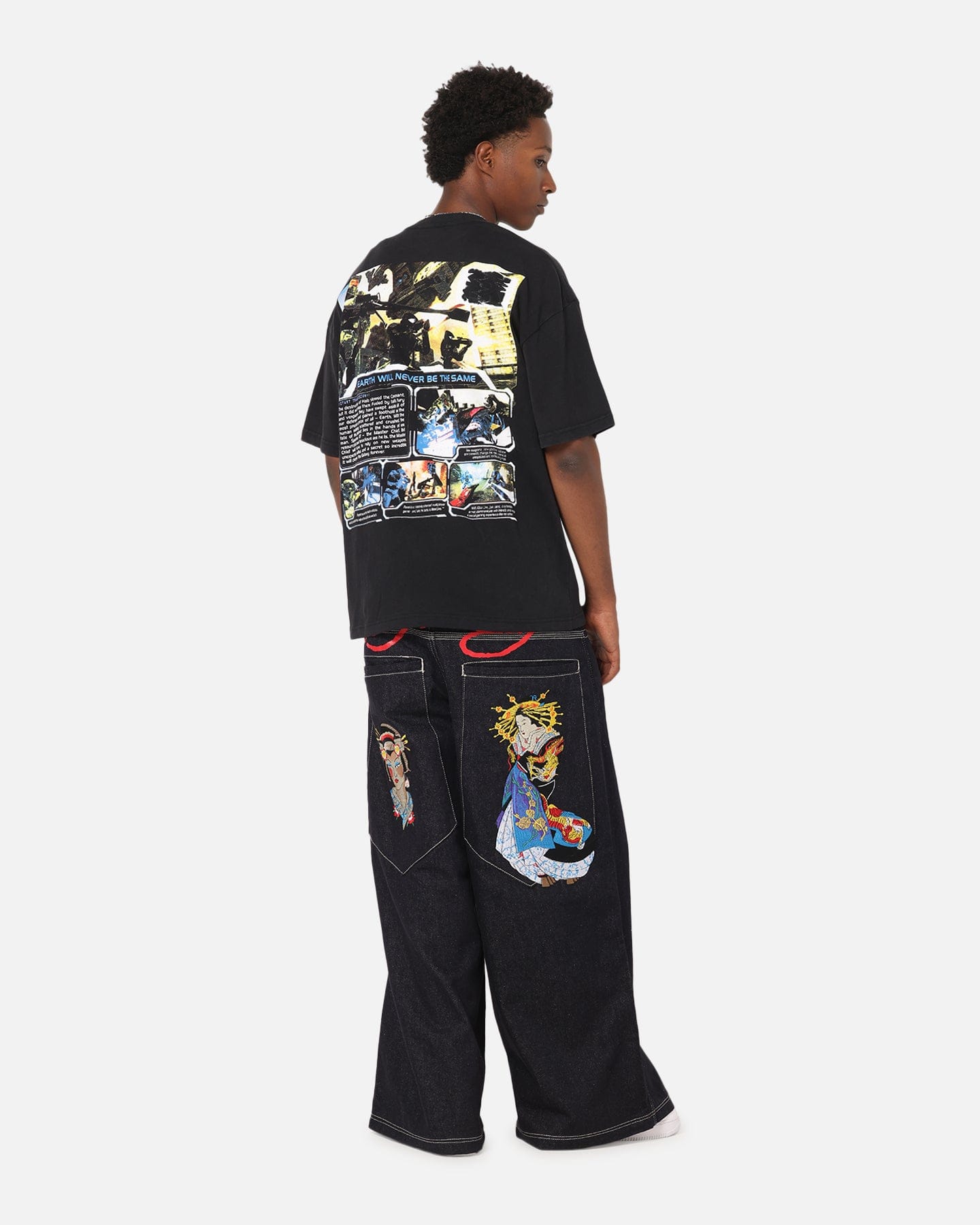 73studio x Halo Halo 2 Disc Vintage T - Shirt Off Black