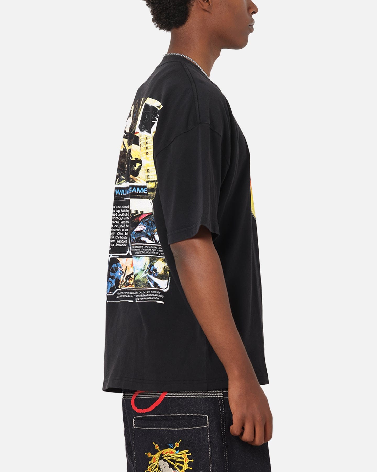 73studio x Halo Halo 2 Disc Vintage T - Shirt Off Black