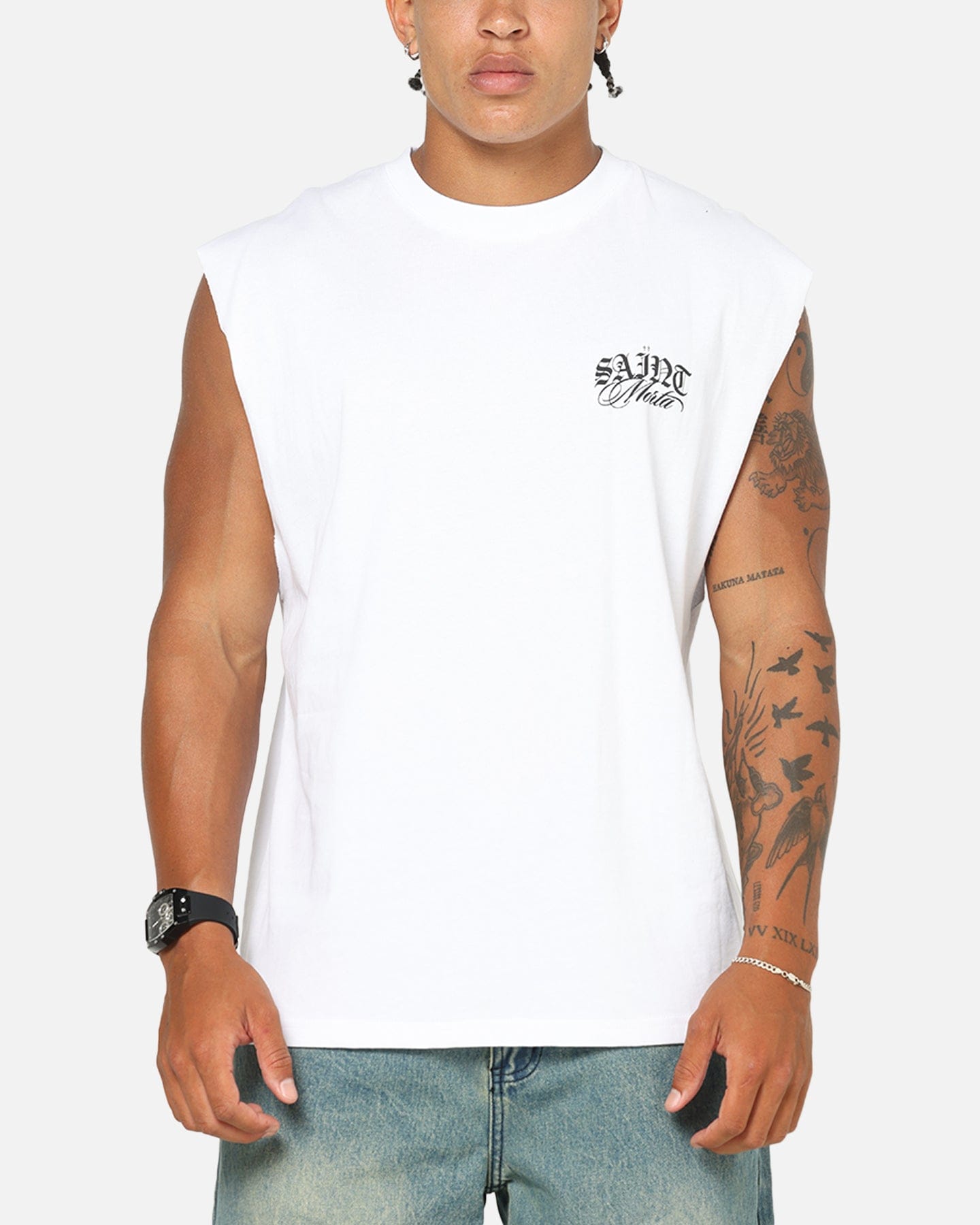 Saint Morta Serenity Oversized Muscle T - Shirt White