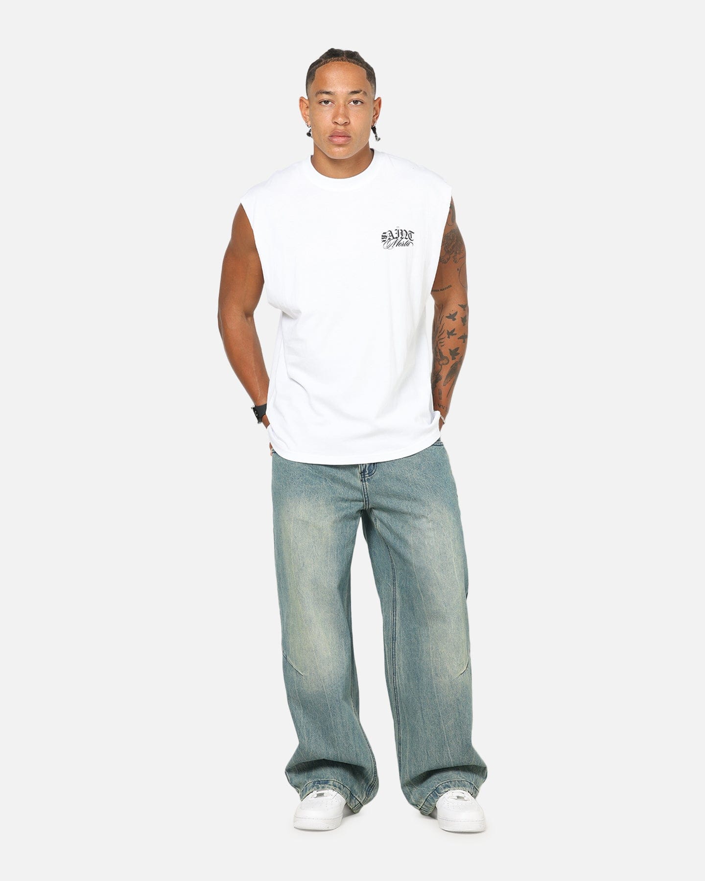 Saint Morta Serenity Oversized Muscle T - Shirt White