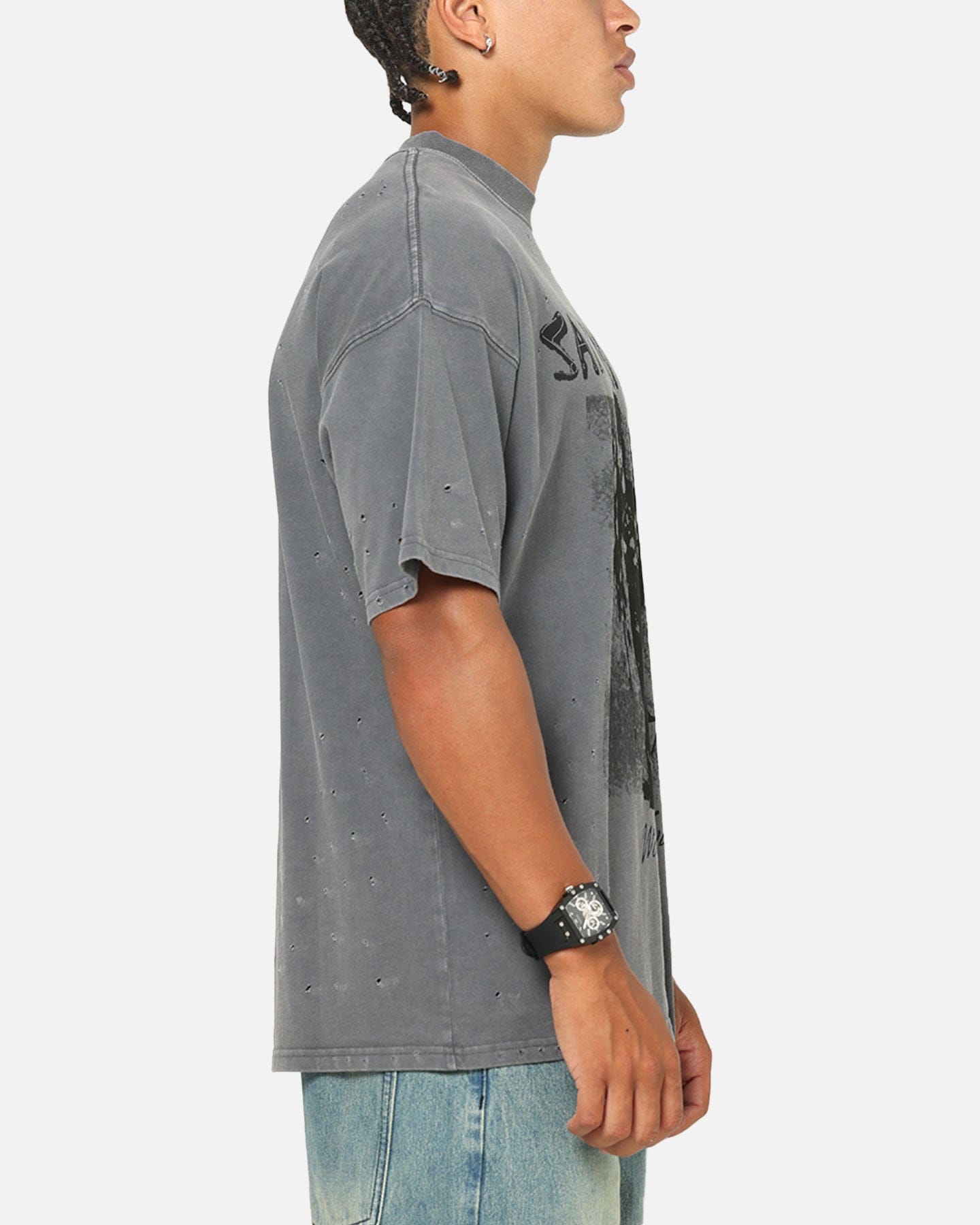 Saint Morta Punk Tour T - Shirt Washed Charcoal