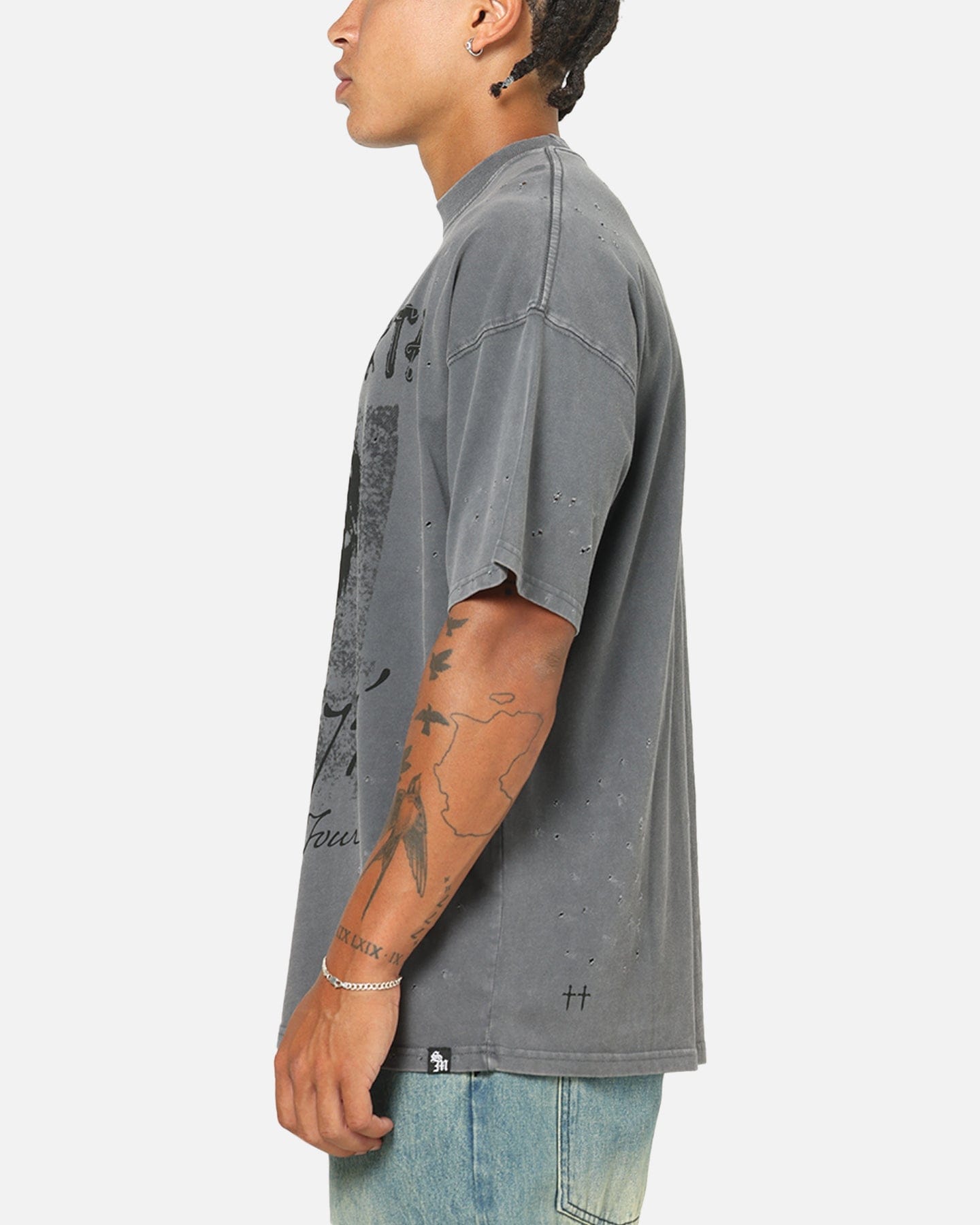 Saint Morta Punk Tour T - Shirt Washed Charcoal