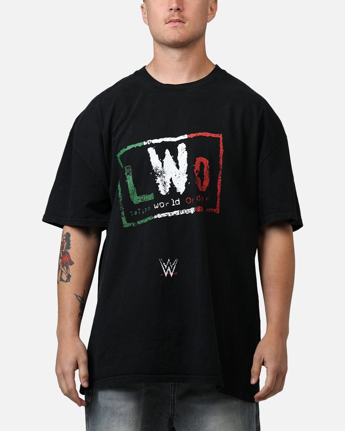 Logo Culture Kings x WWE LWO Logo T - Shirt Black