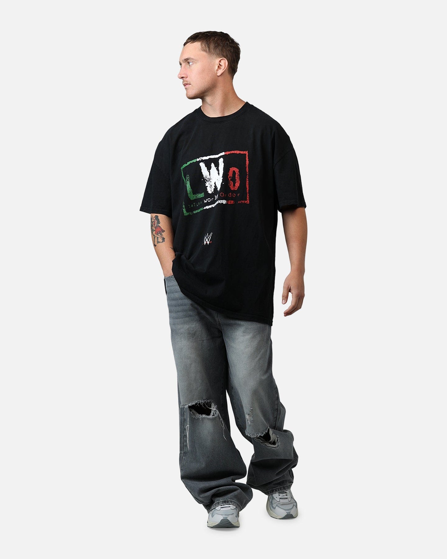 Logo Culture Kings x WWE LWO Logo T - Shirt Black